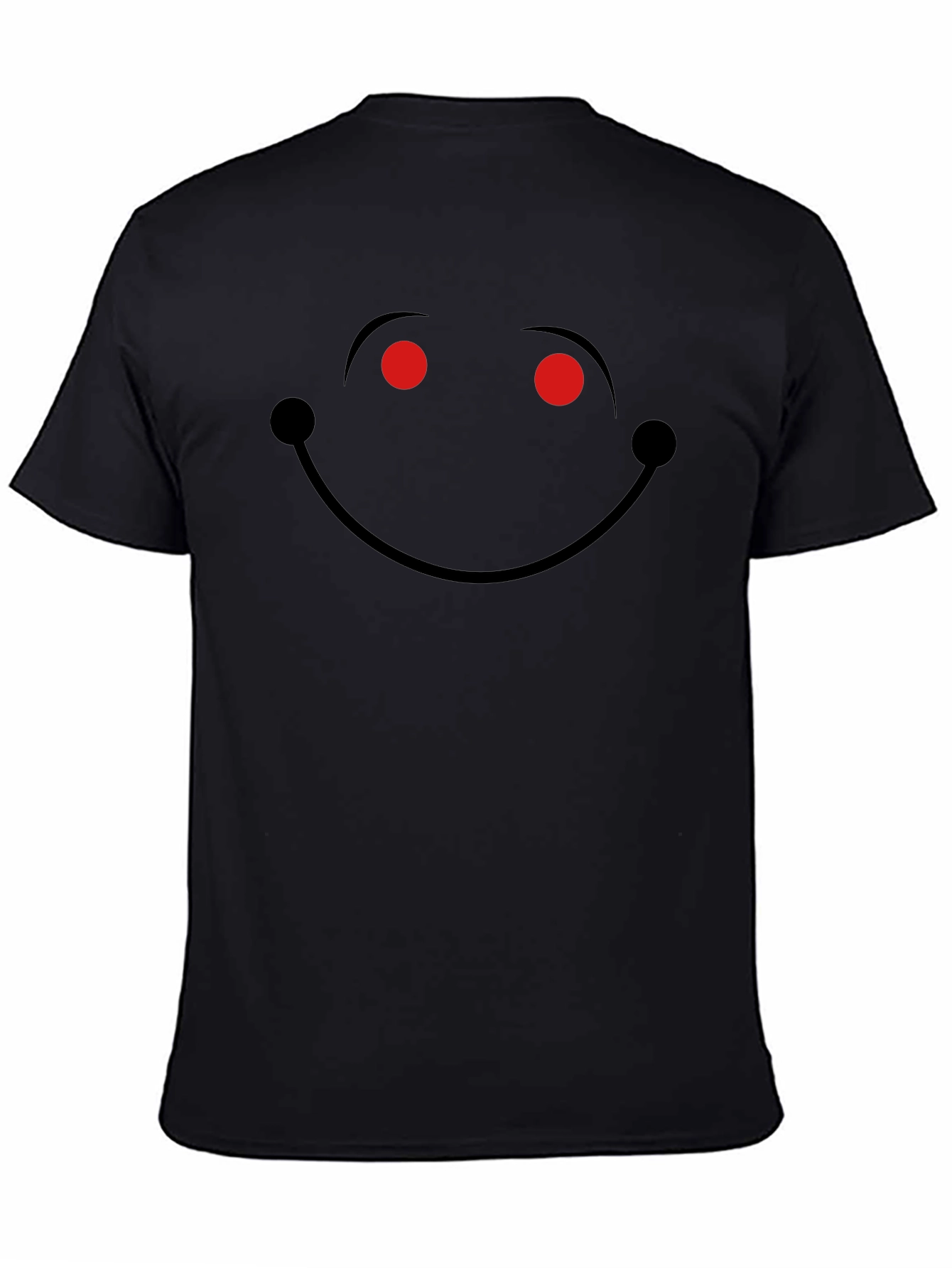Mens Black Evil Smile Graphic T-Shirt