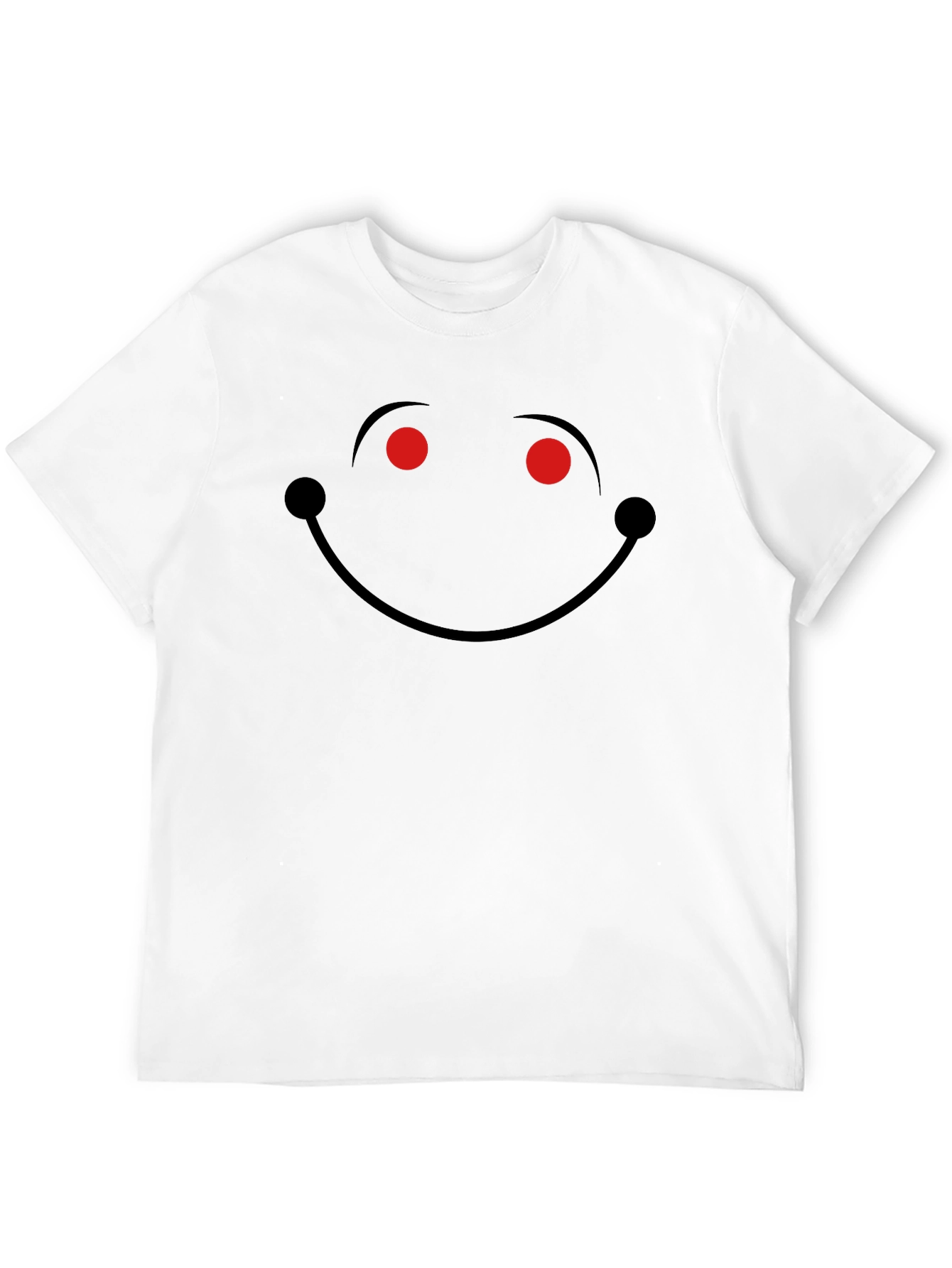 Mens Black Evil Smile Graphic T-Shirt