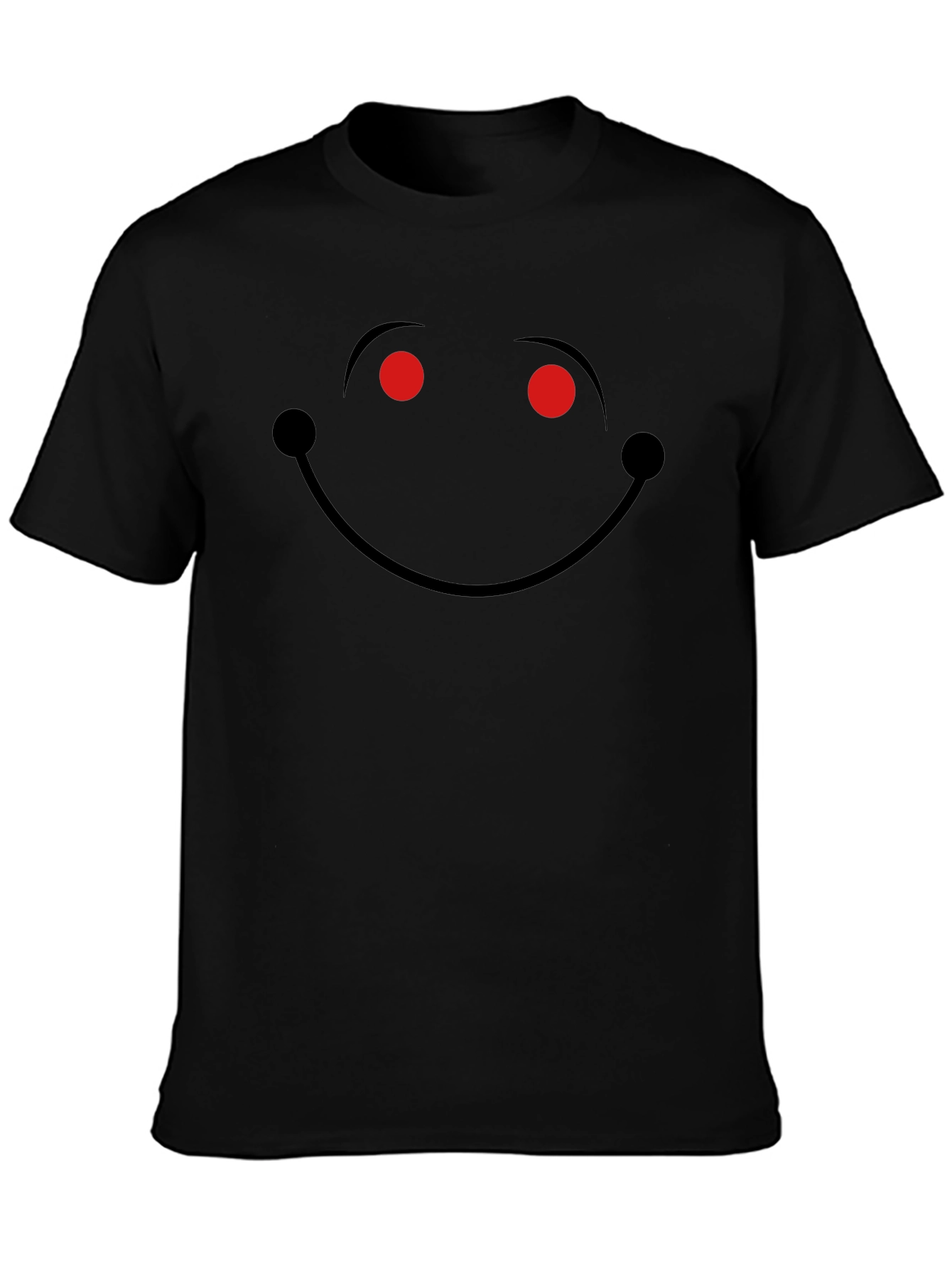 Mens Black Evil Smile Graphic T-Shirt