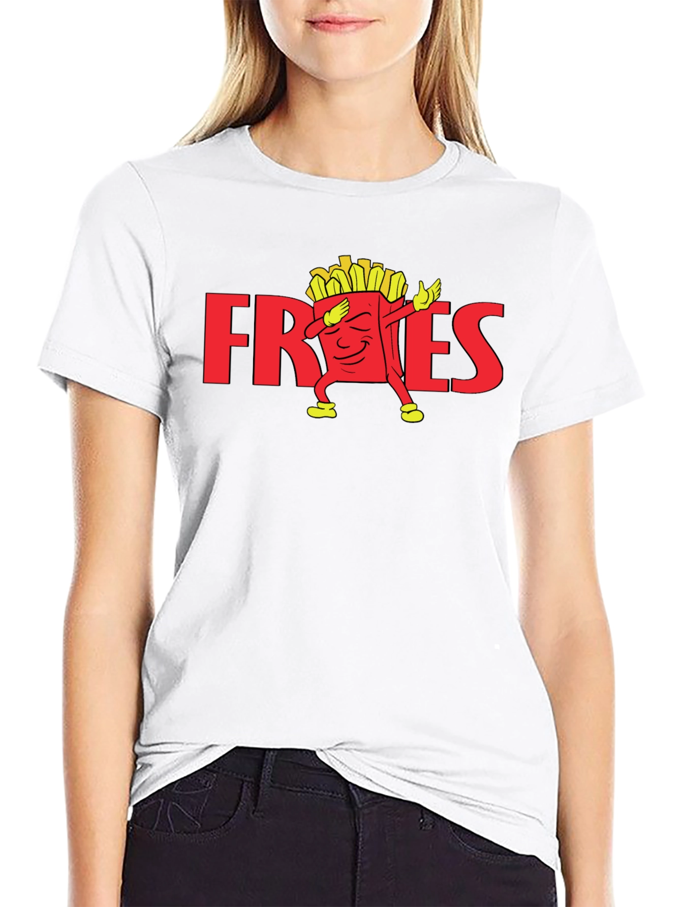 Funny Dabbing Fries Graphic T-Shirt