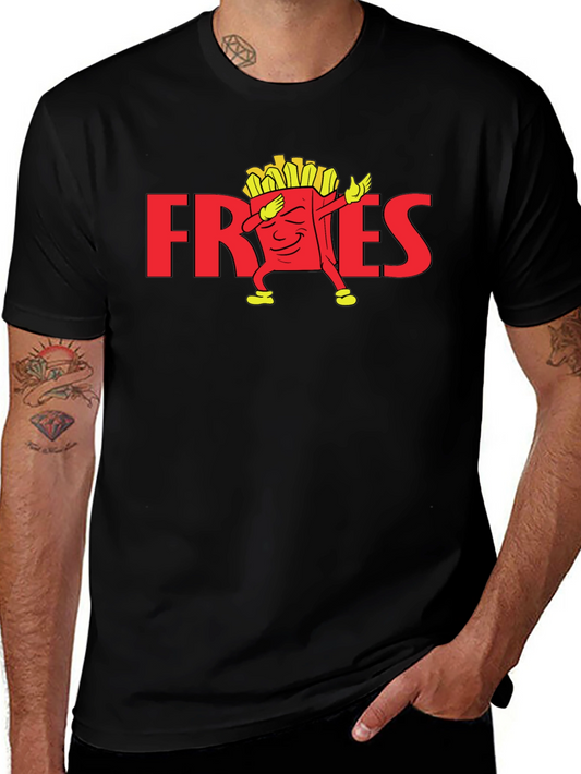 Funny Dabbing Fries Graphic T-Shirt