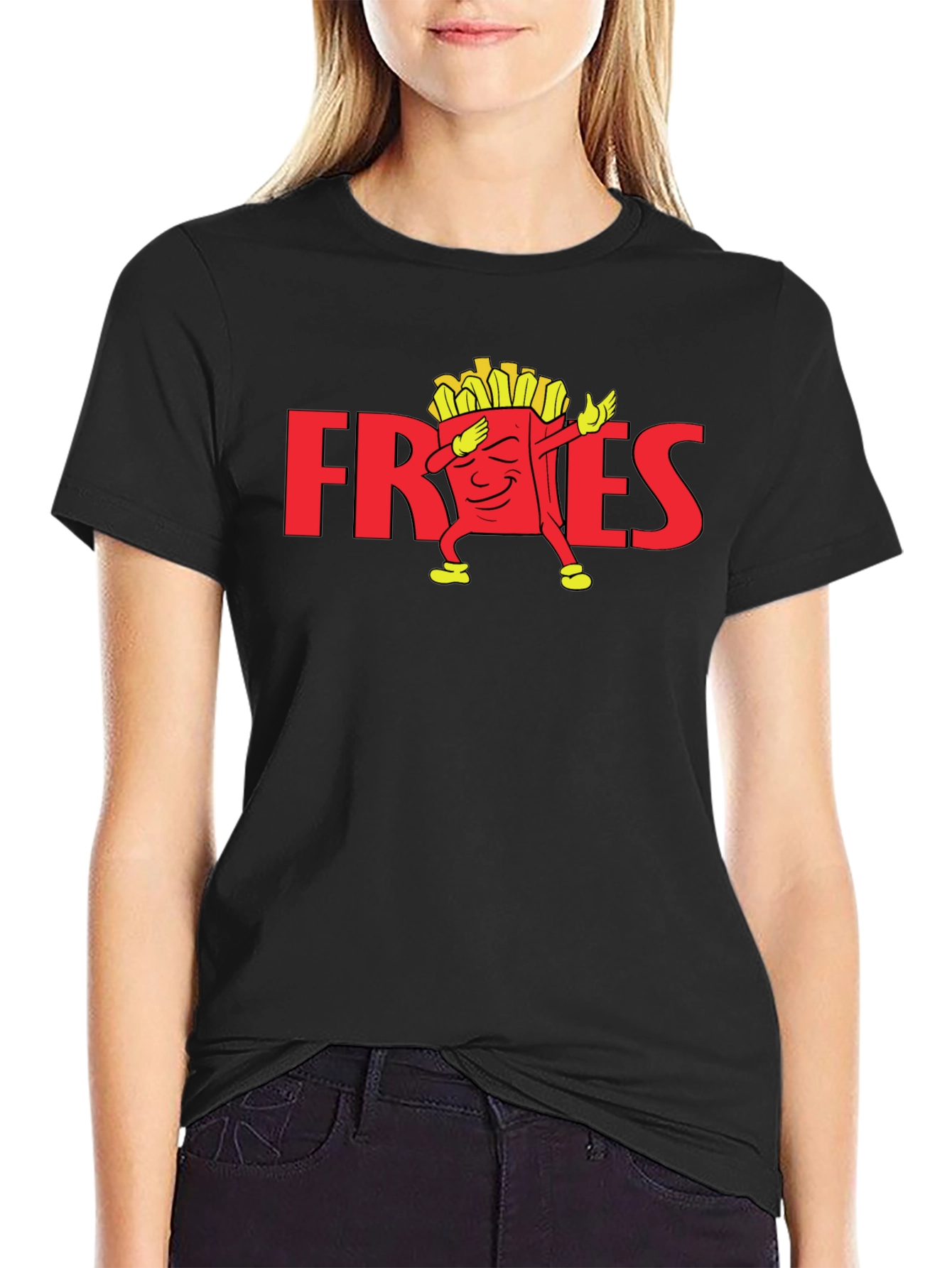 Funny Dabbing Fries Graphic T-Shirt