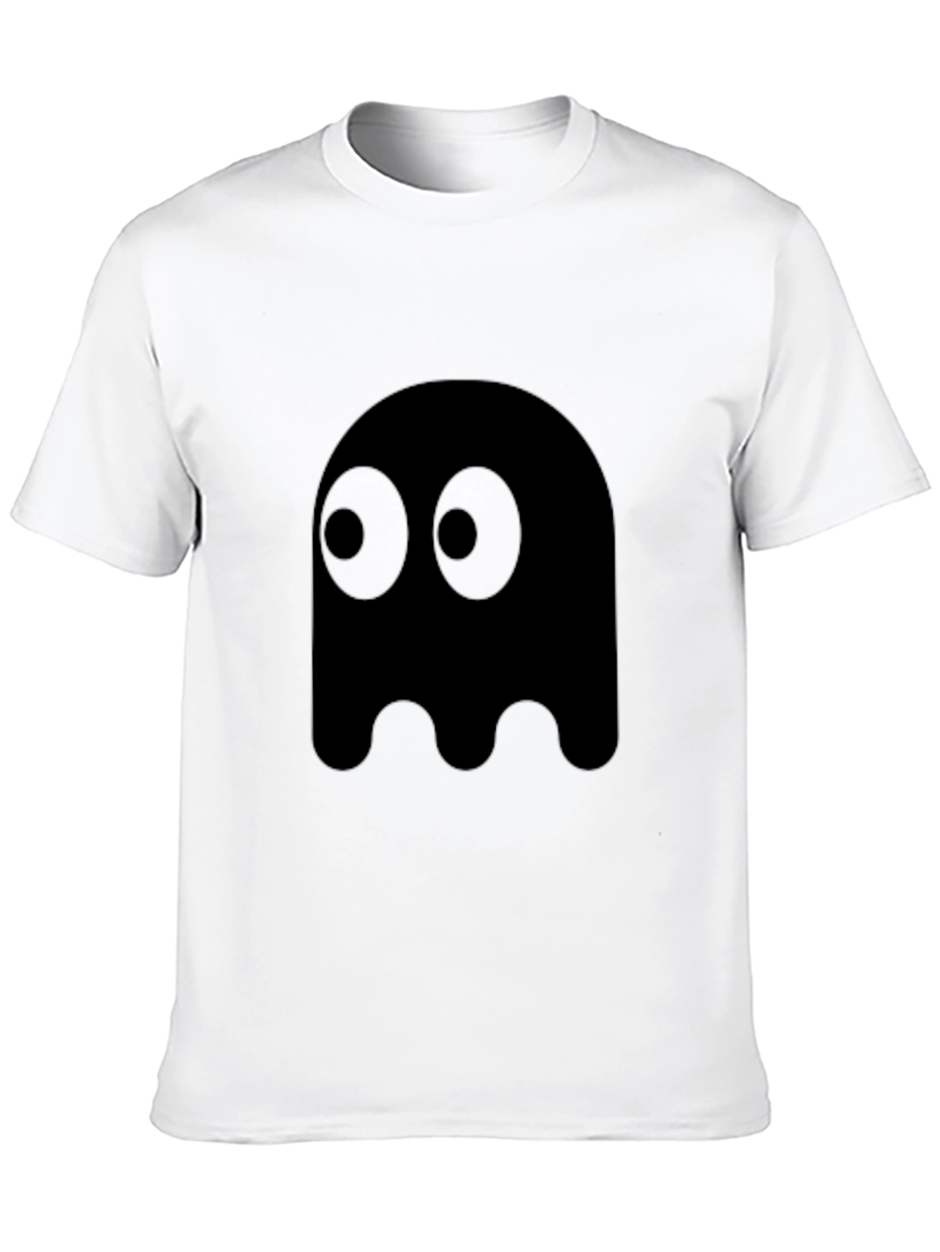 Pac-Man Ghost Graphic Tee - Black Cotton Blend