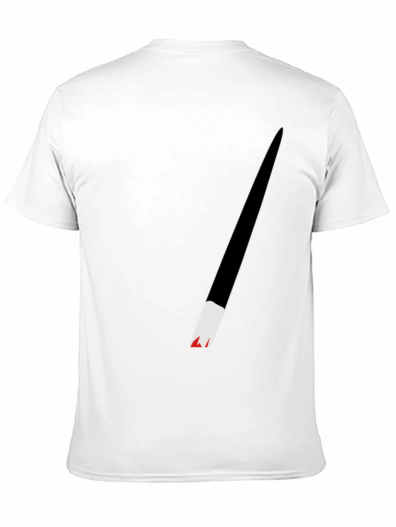Paint Brush Stroke Black T-Shirt