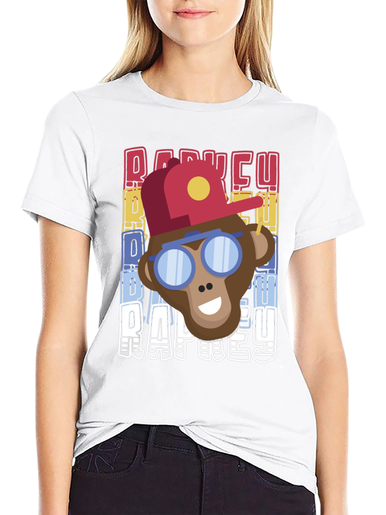 Retro Rap Monkey T-Shirt Cool Graphic Tee