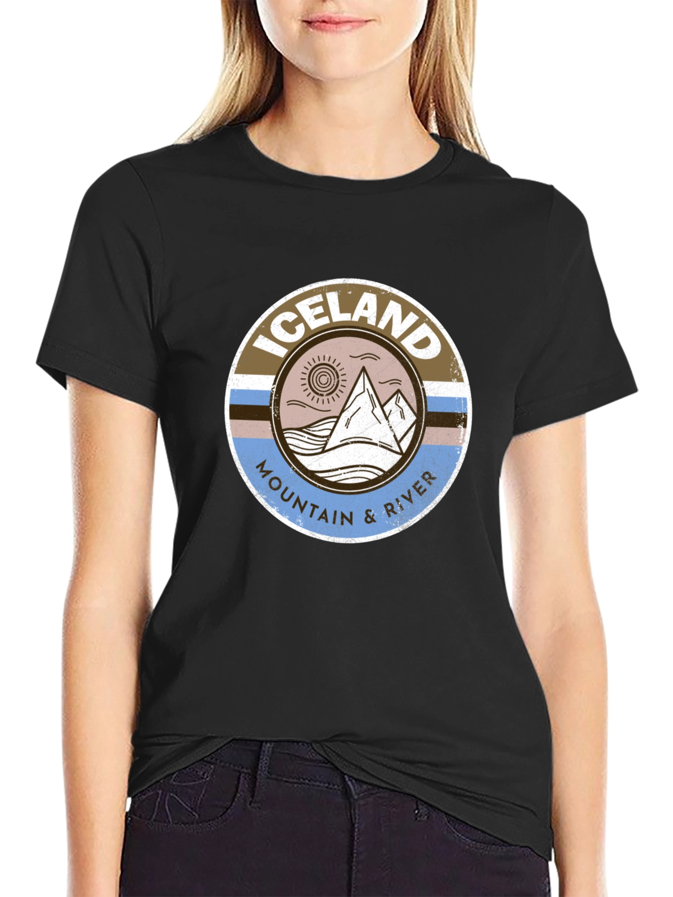 Iceland Mountain & River Graphic Tee