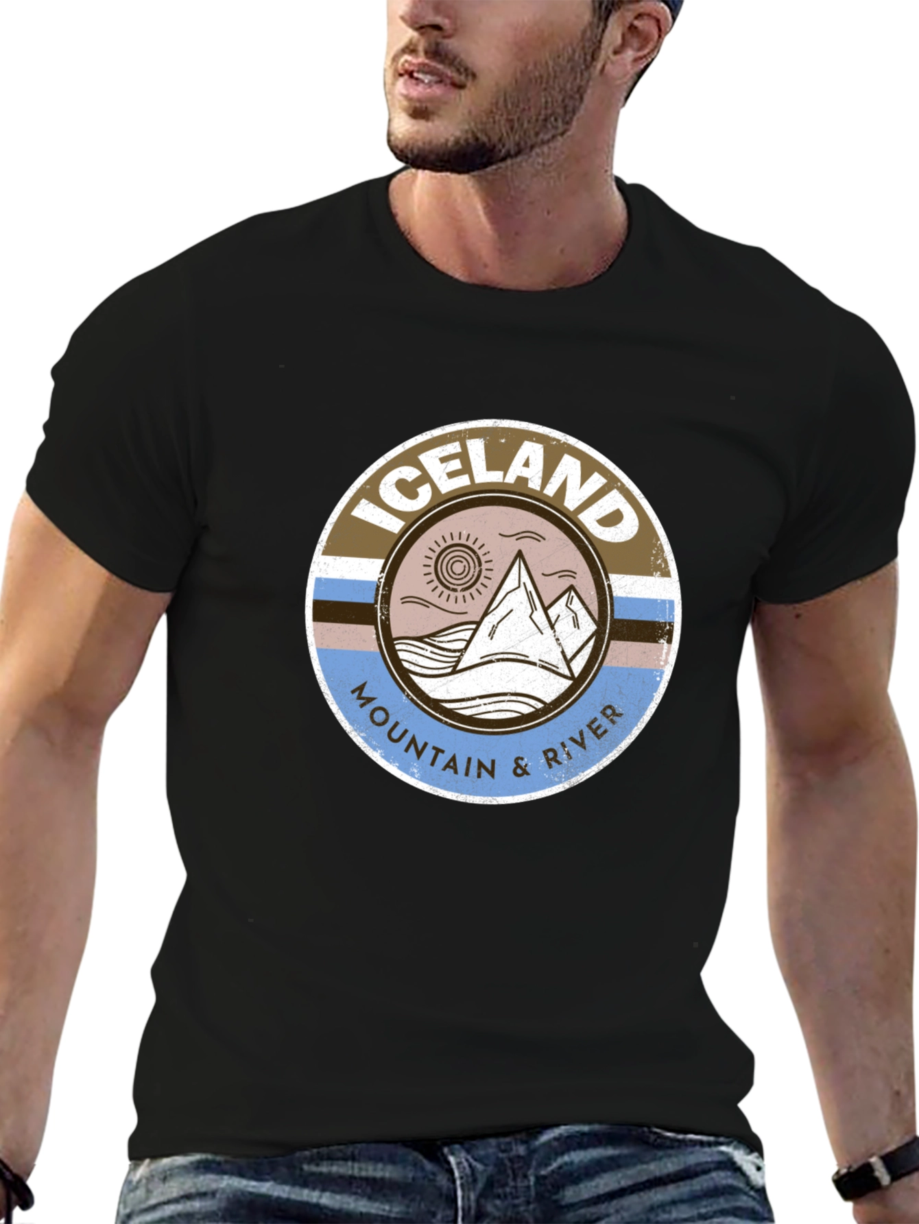 Iceland Mountain & River Graphic Tee