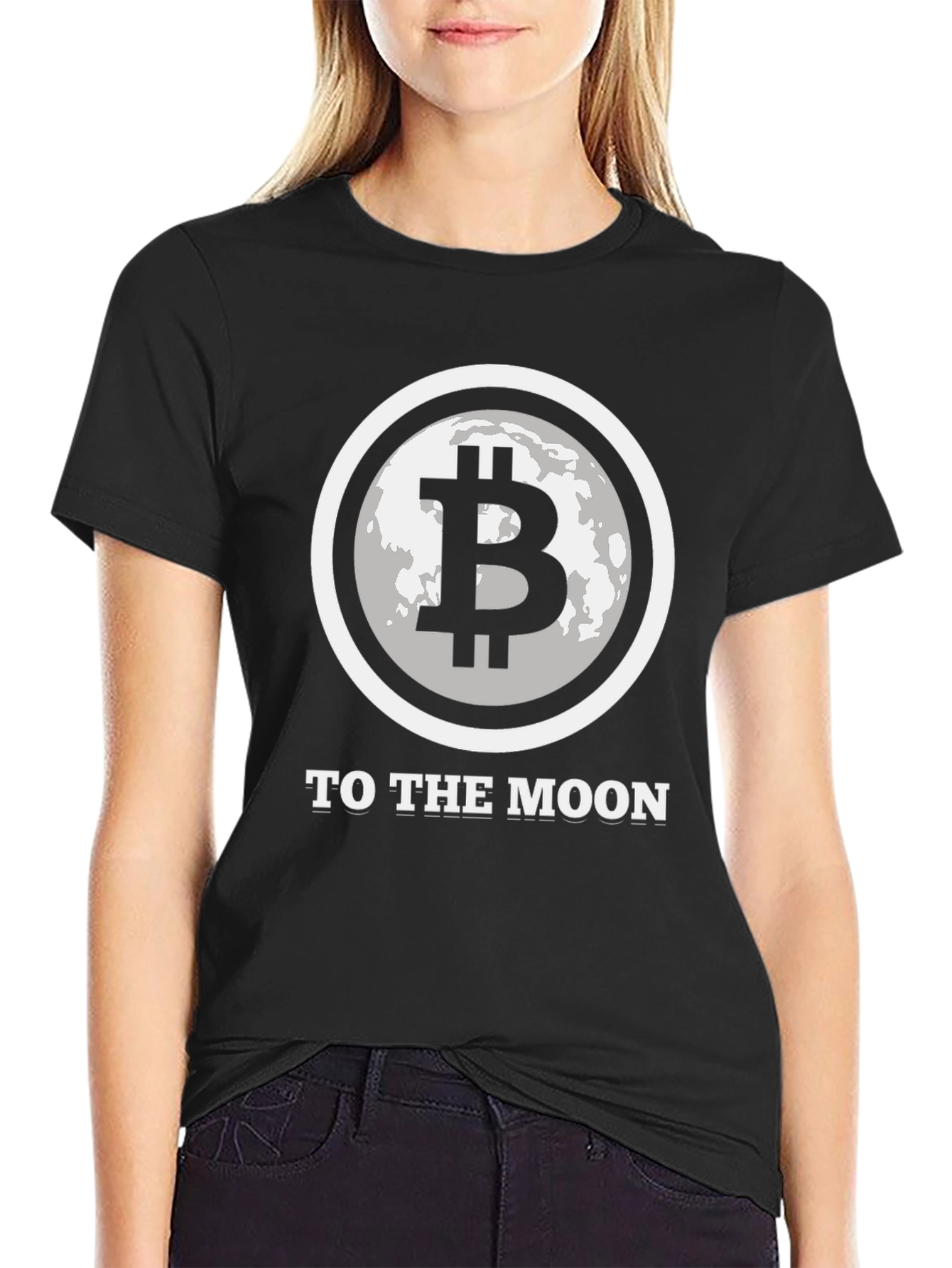 Bitcoin To The Moon Graphic T-Shirt