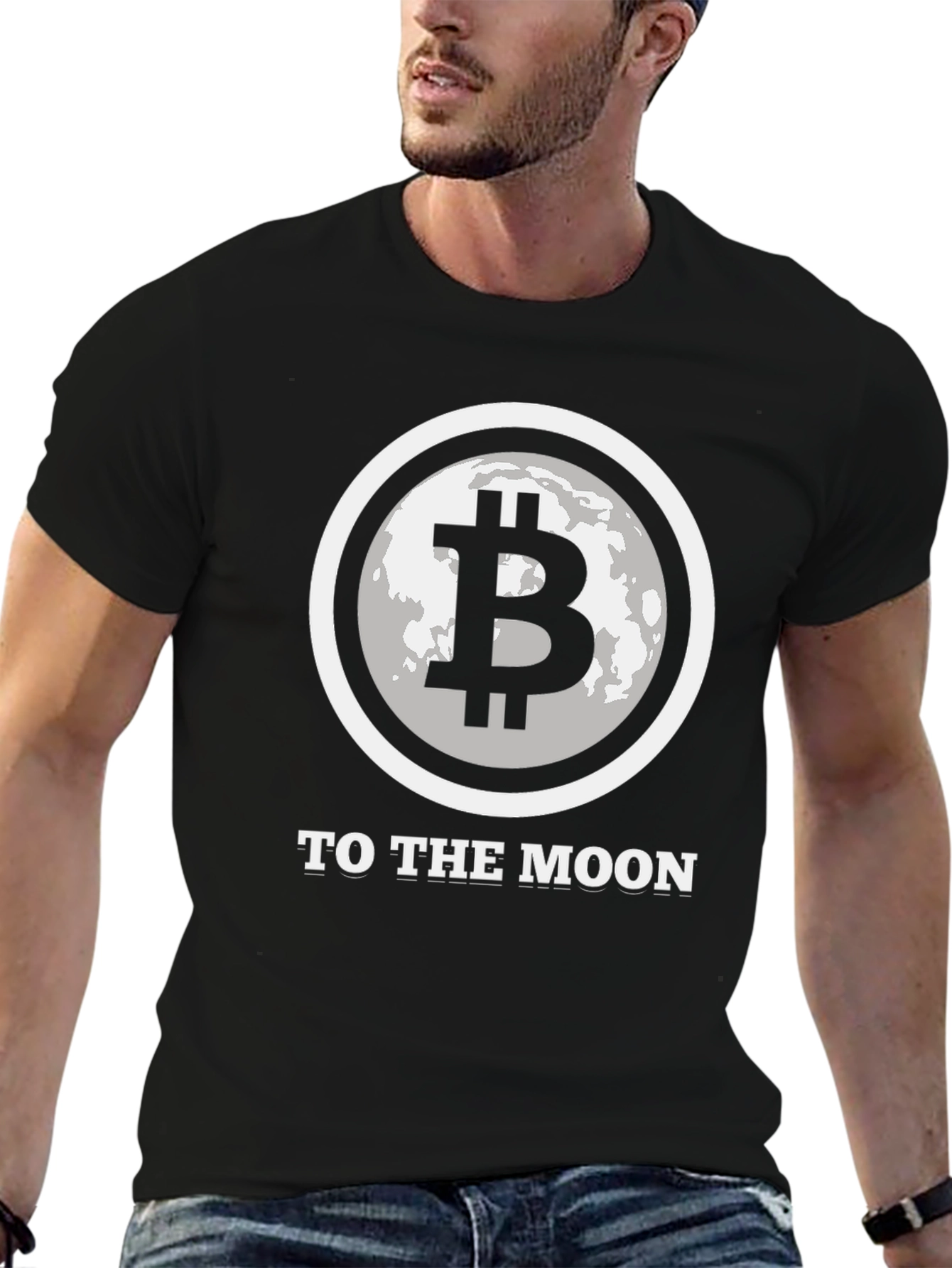 Bitcoin To The Moon Graphic T-Shirt