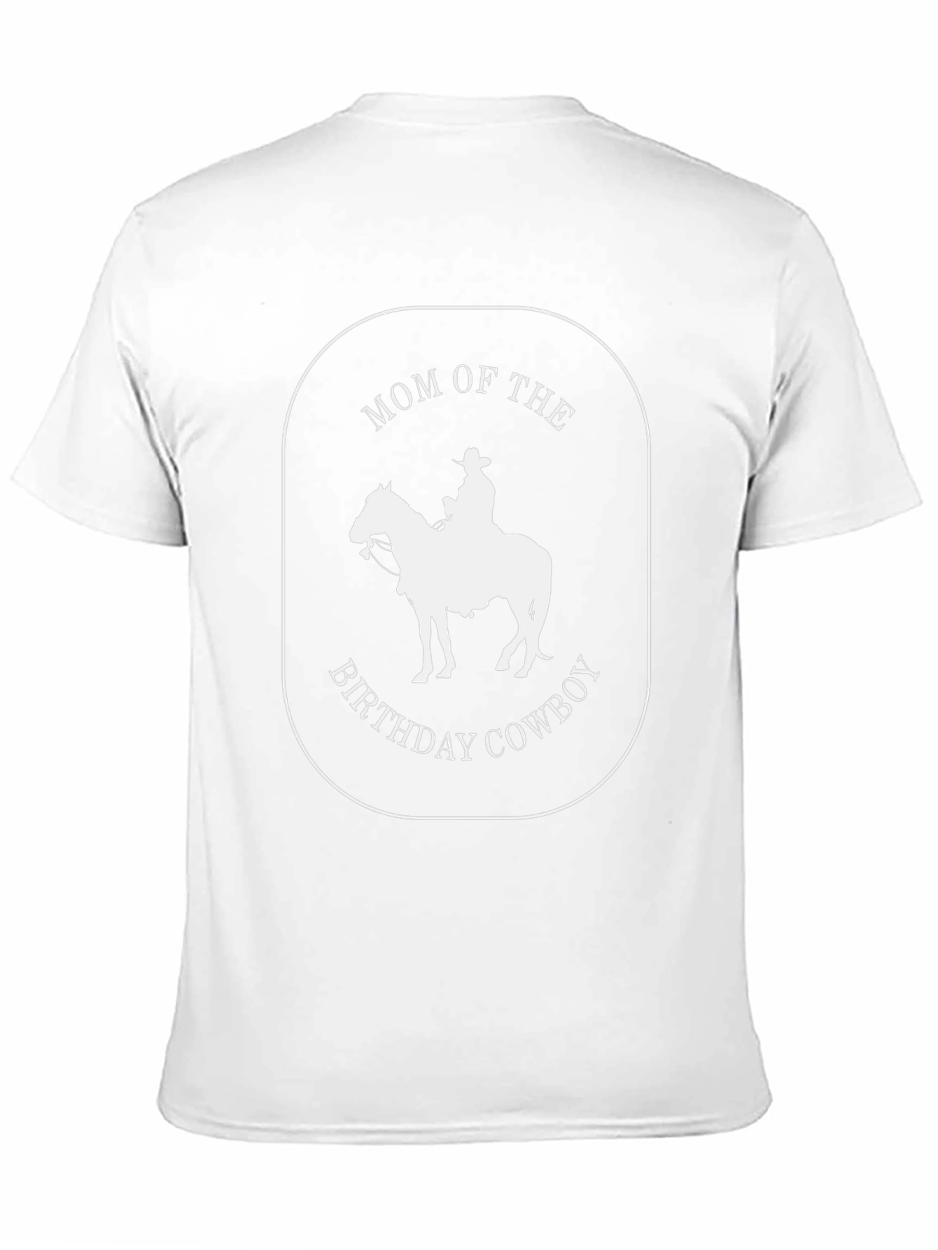 Mom of the Birthday Cowboy Black Graphic T-Shirt