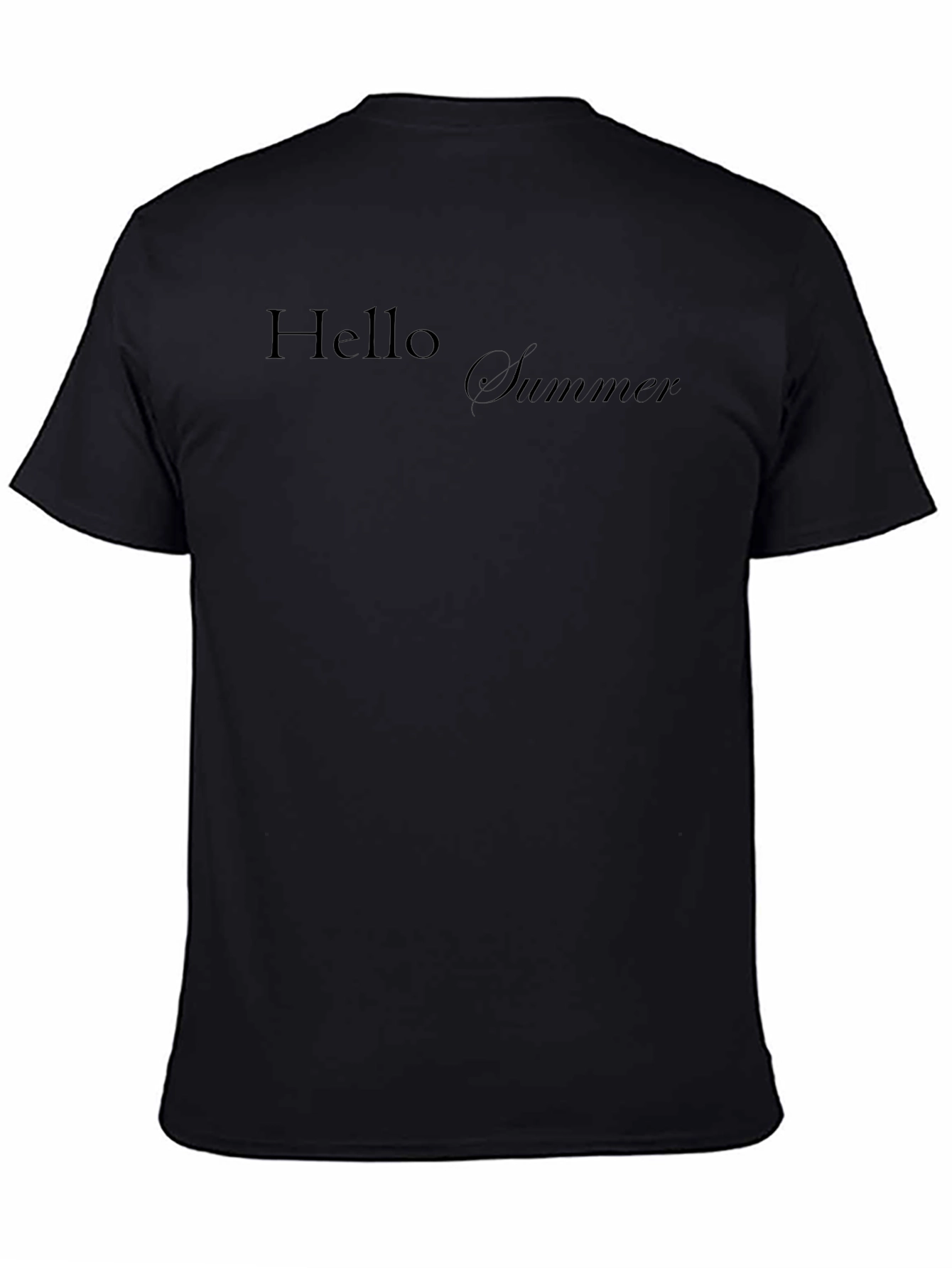 Hello Summer Black T-Shirt