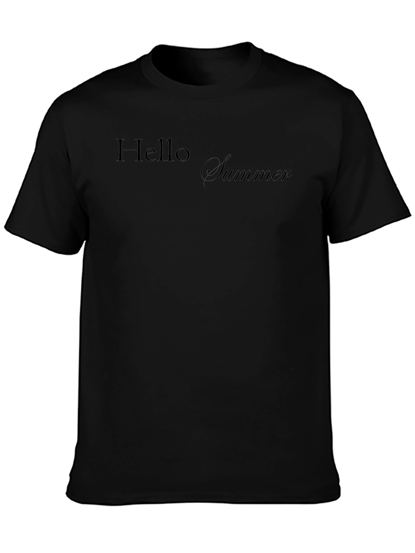 Hello Summer Black T-Shirt