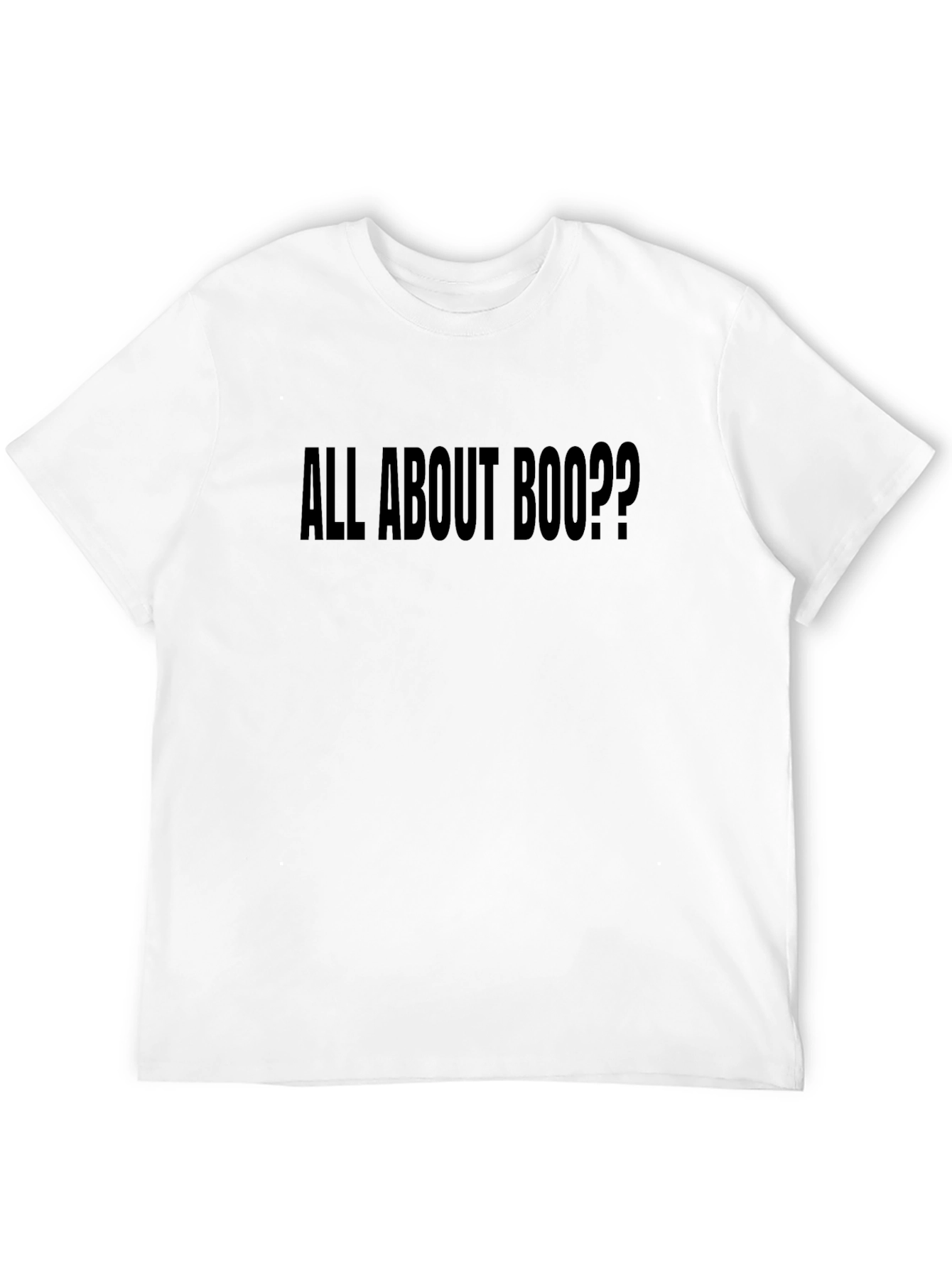 All About Boo?? Mens Black Graphic T-Shirt