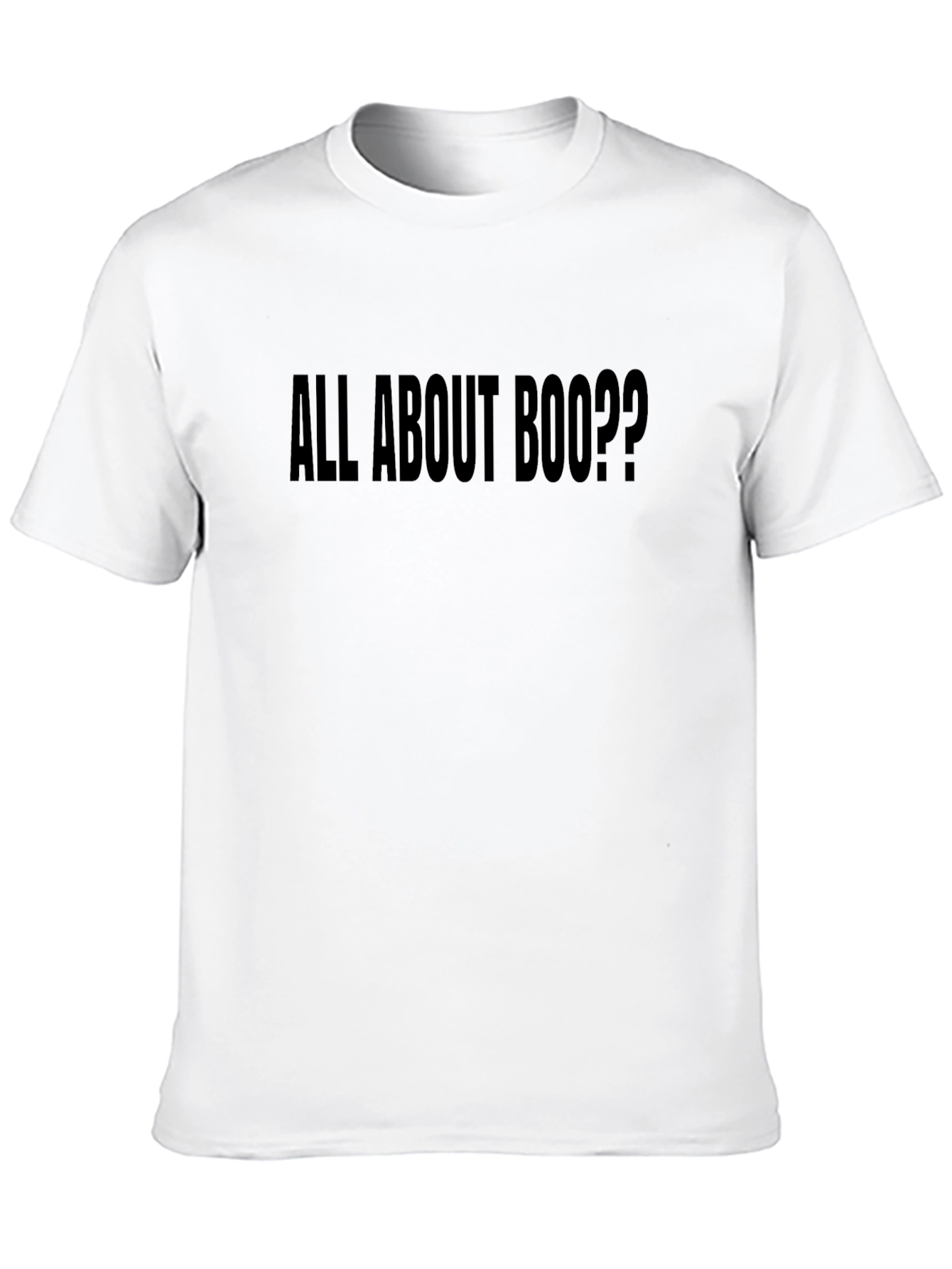 All About Boo?? Mens Black Graphic T-Shirt