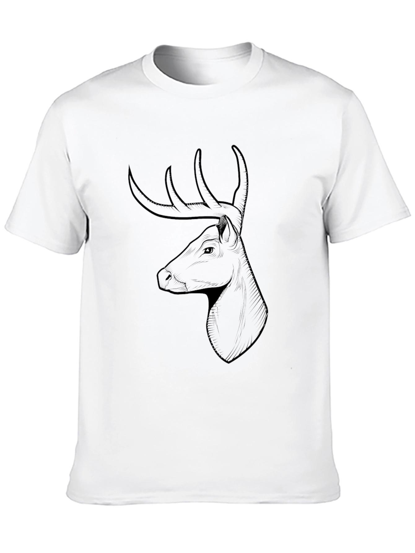Mens Black Deer Graphic Tee