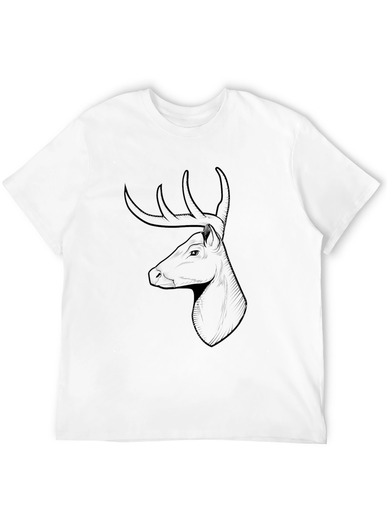 Mens Black Deer Graphic Tee