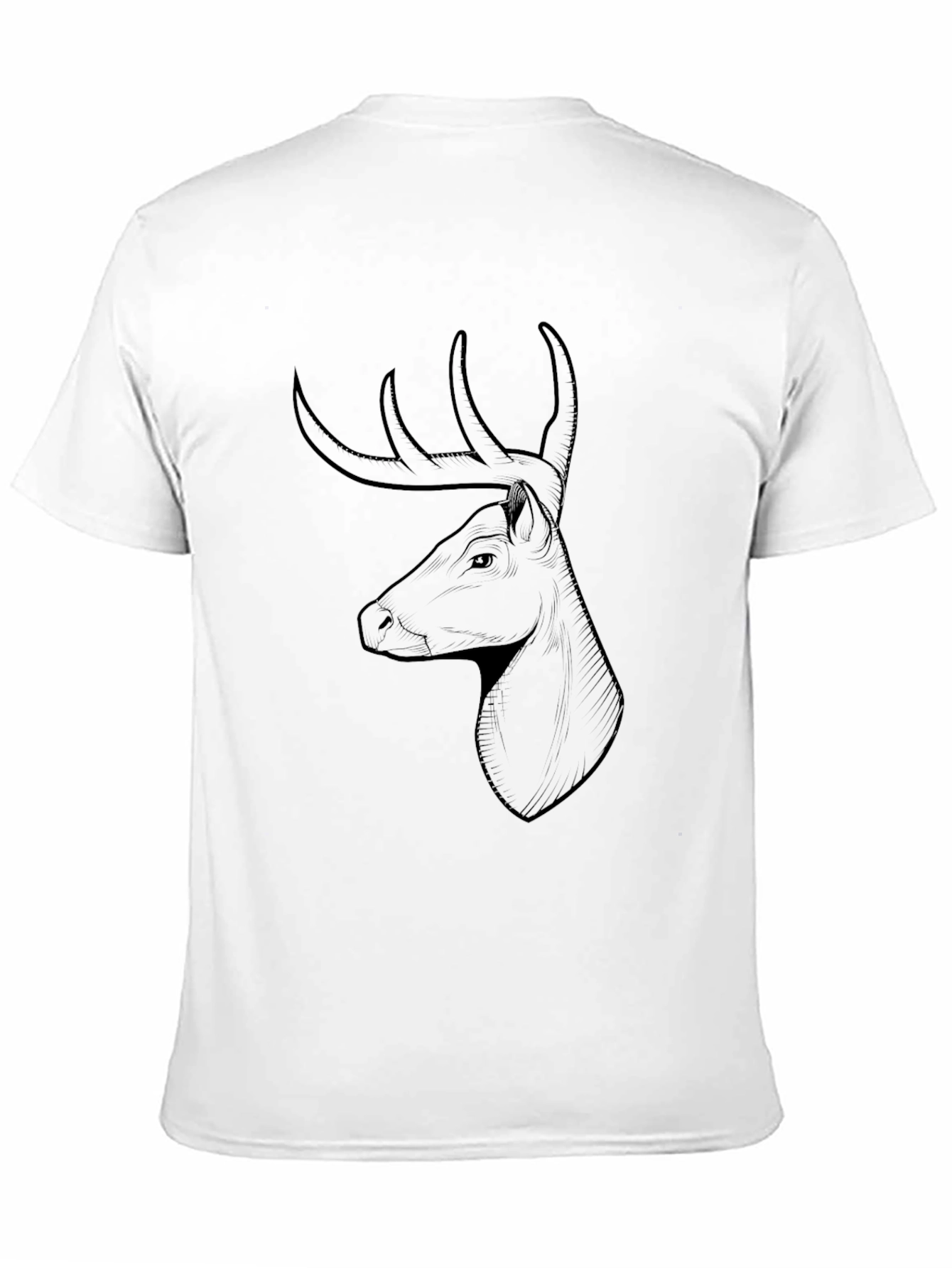 Mens Black Deer Graphic Tee