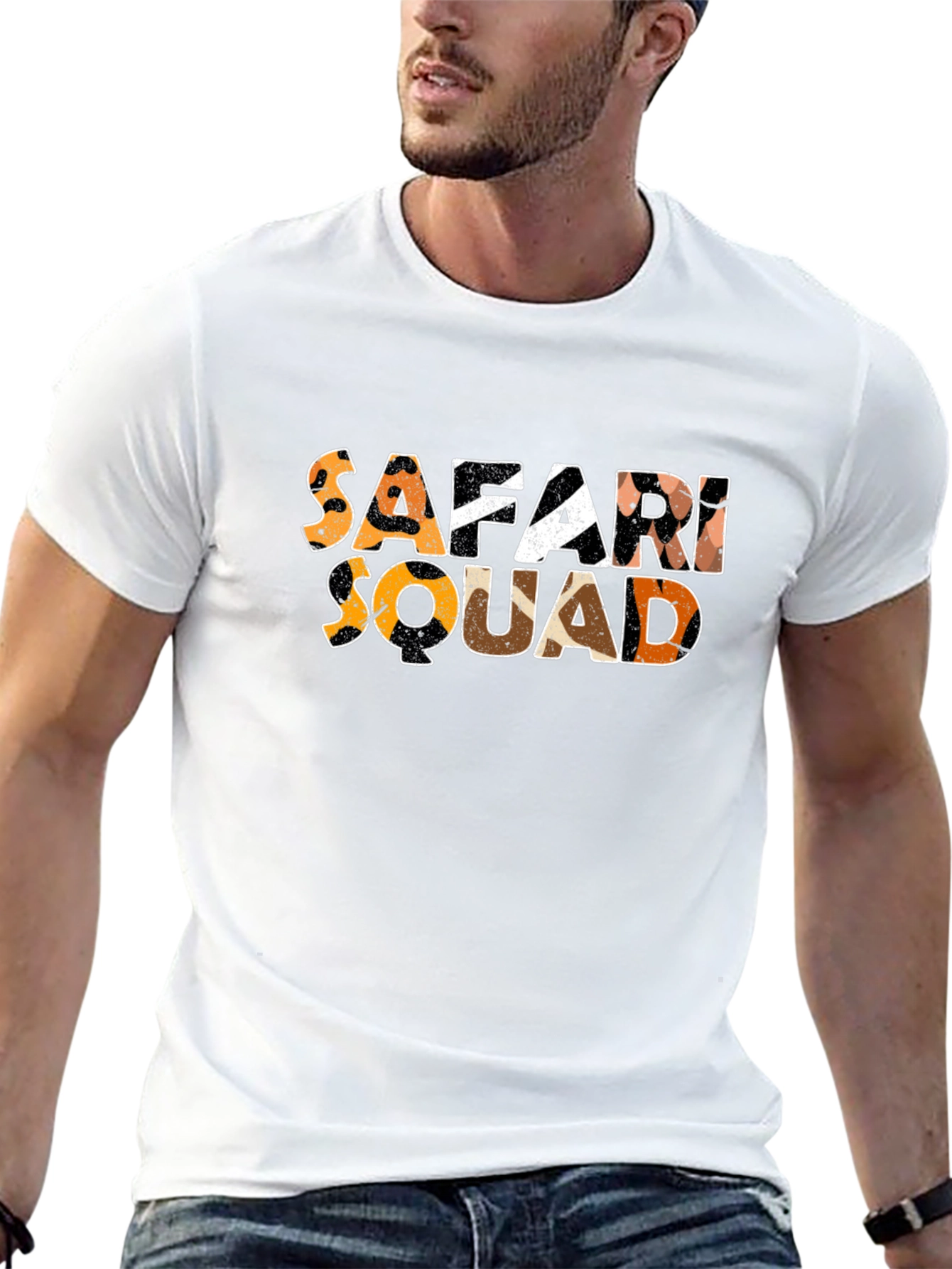Safari Squad Graphic Tee - Stylish Animal Print Design