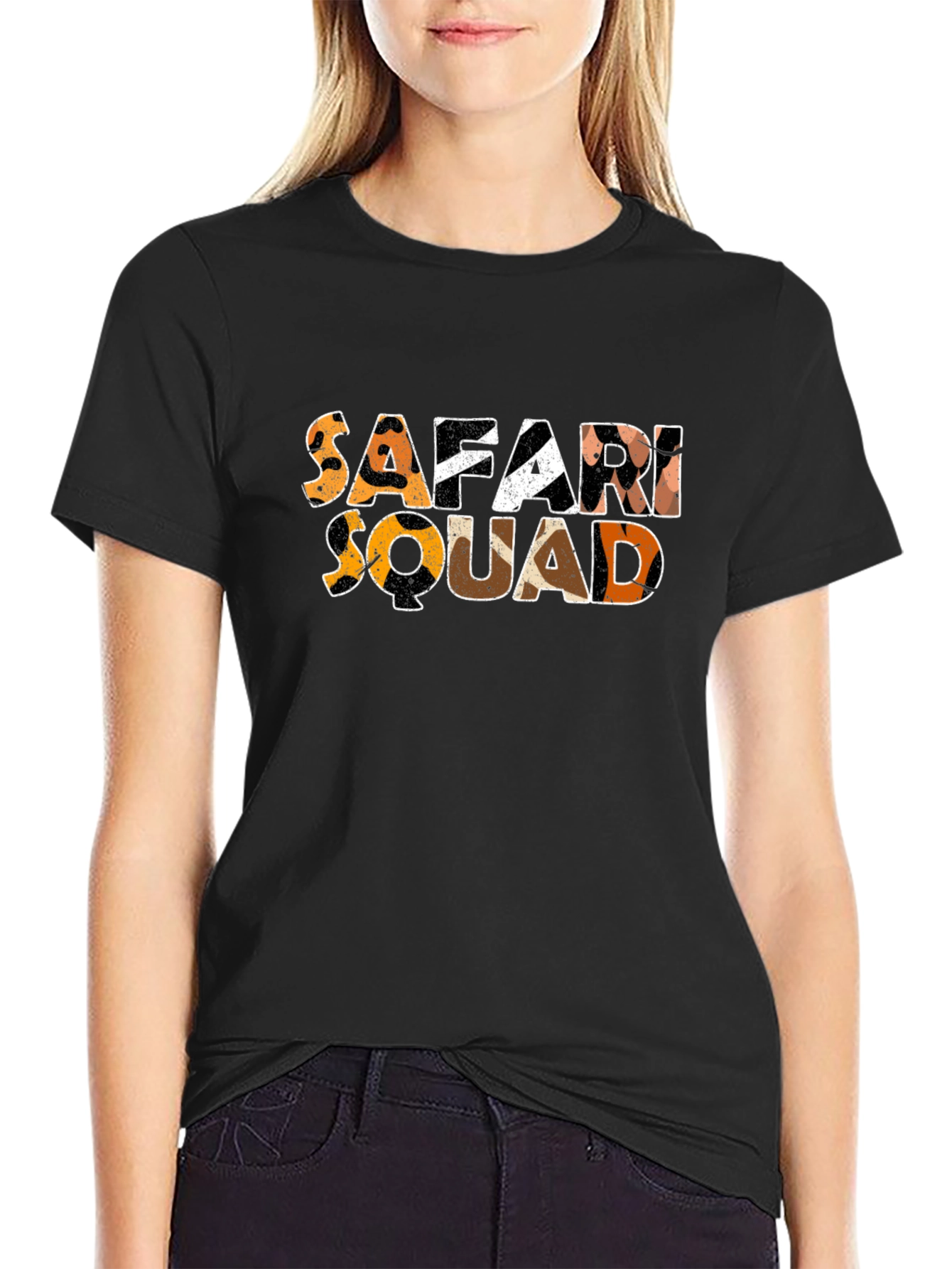 Safari Squad Graphic Tee - Stylish Animal Print Design