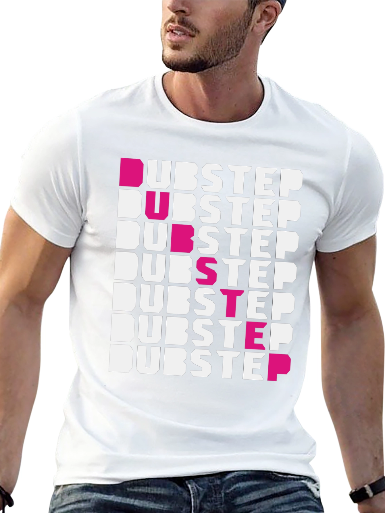 Dubstep Graphic Print Black T-Shirt