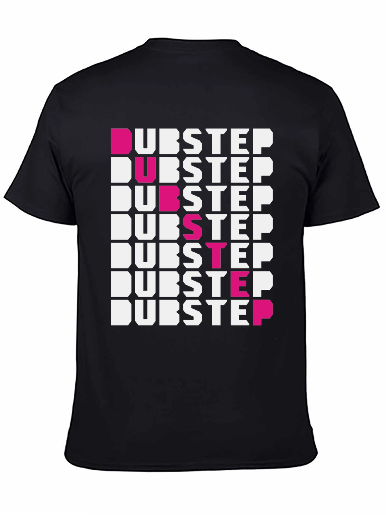 Dubstep Graphic Print Black T-Shirt