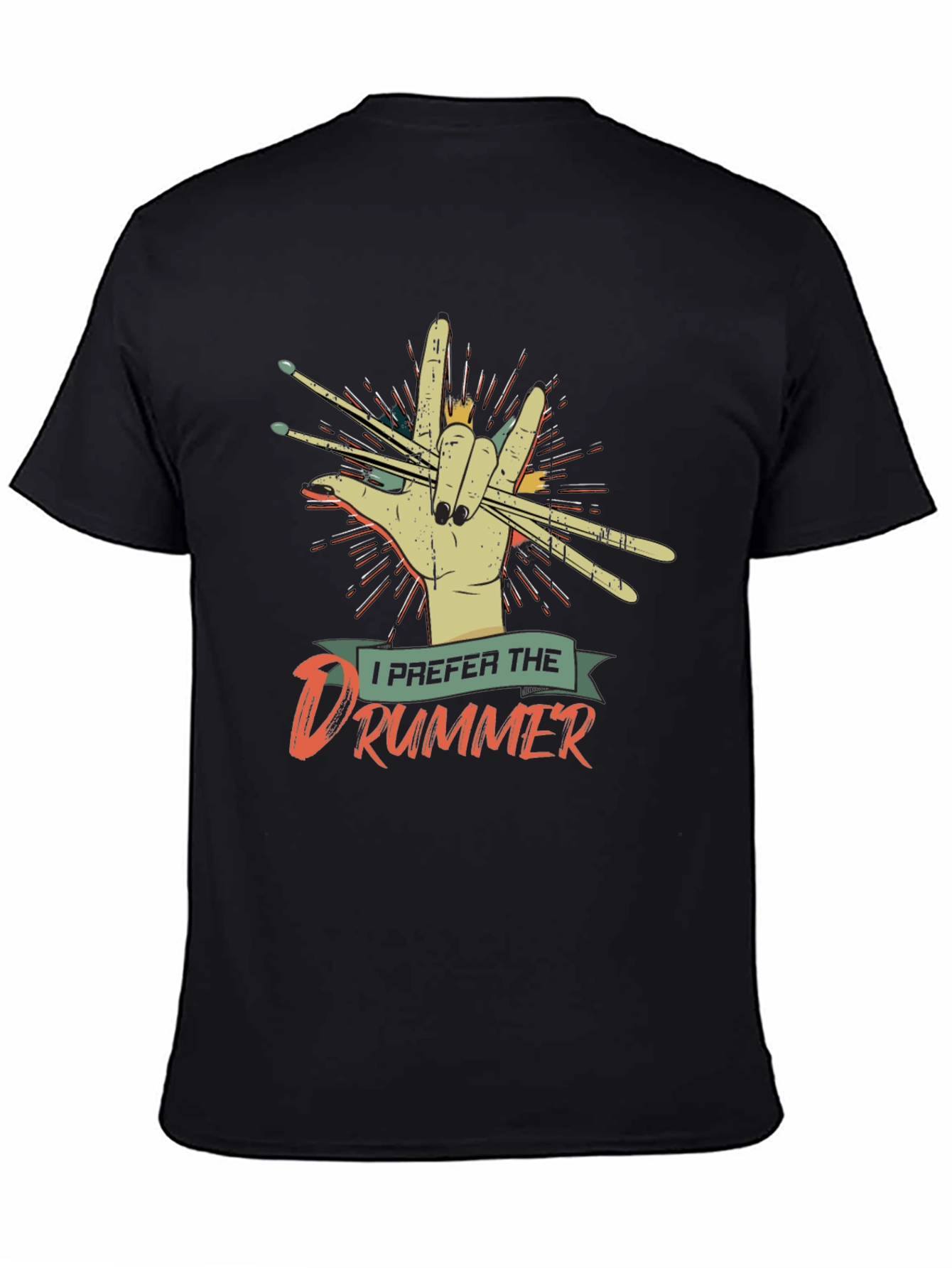 Drummer T-Shirt - Rock On Design