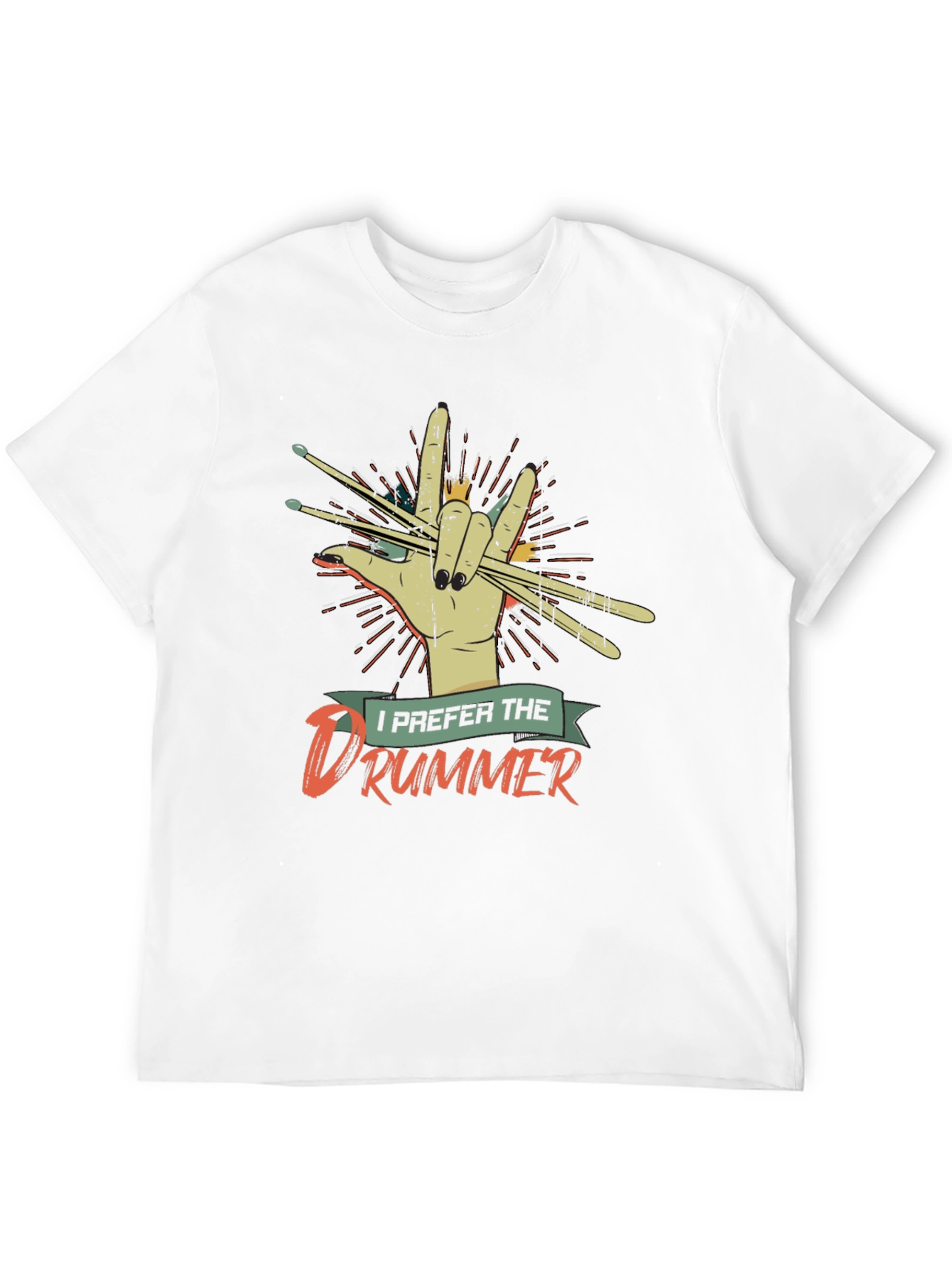 Drummer T-Shirt - Rock On Design
