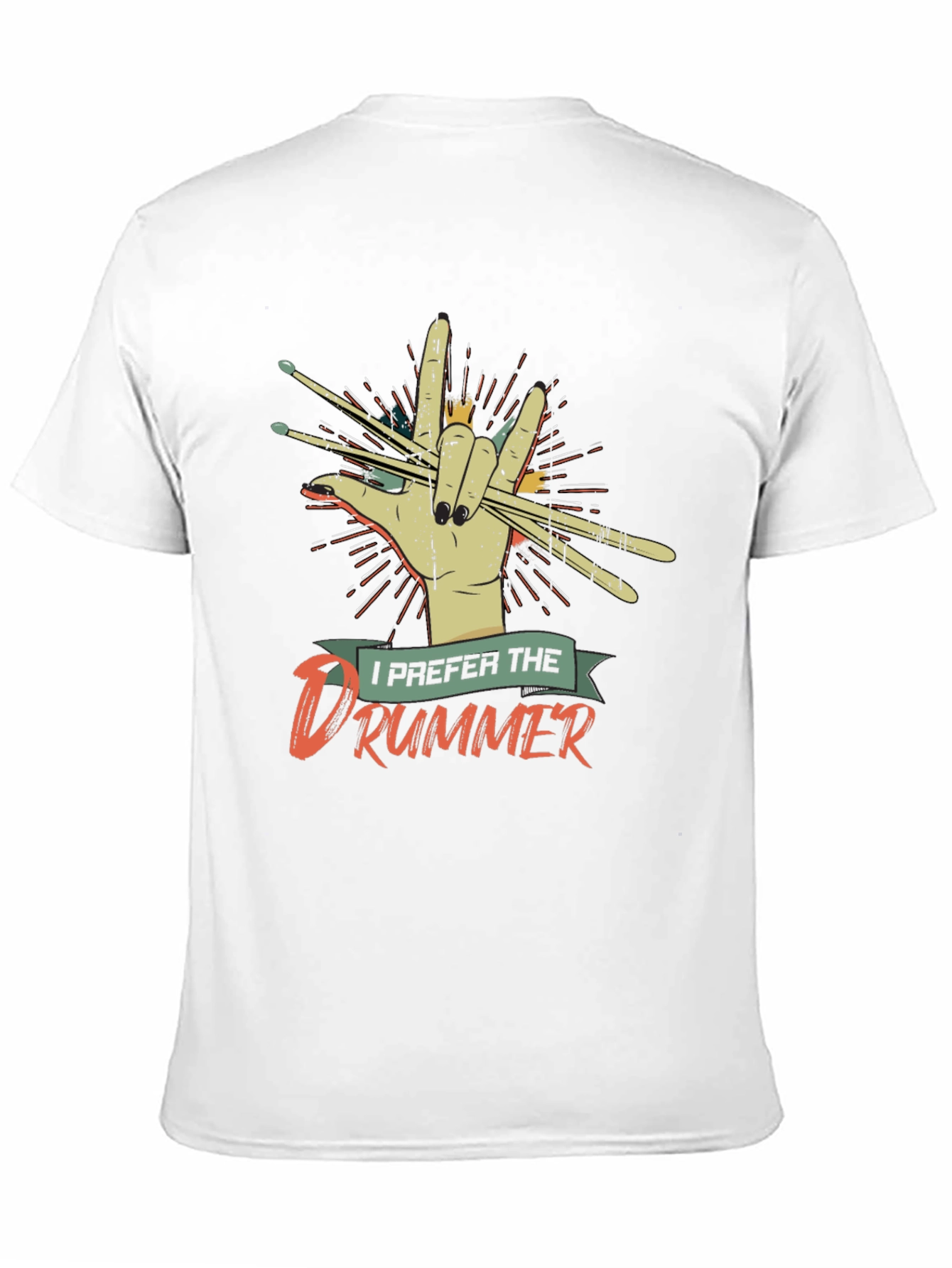 Drummer T-Shirt - Rock On Design