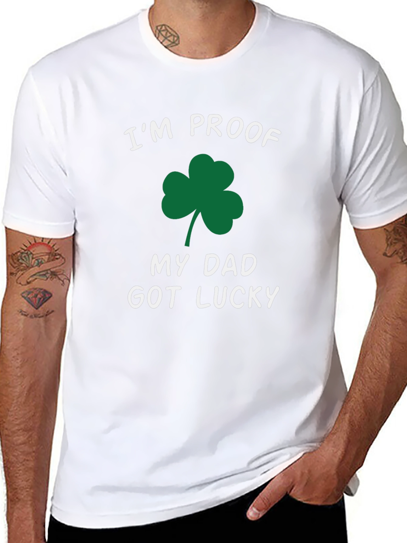Lucky Dad T-Shirt - Shamrock Graphic Tee