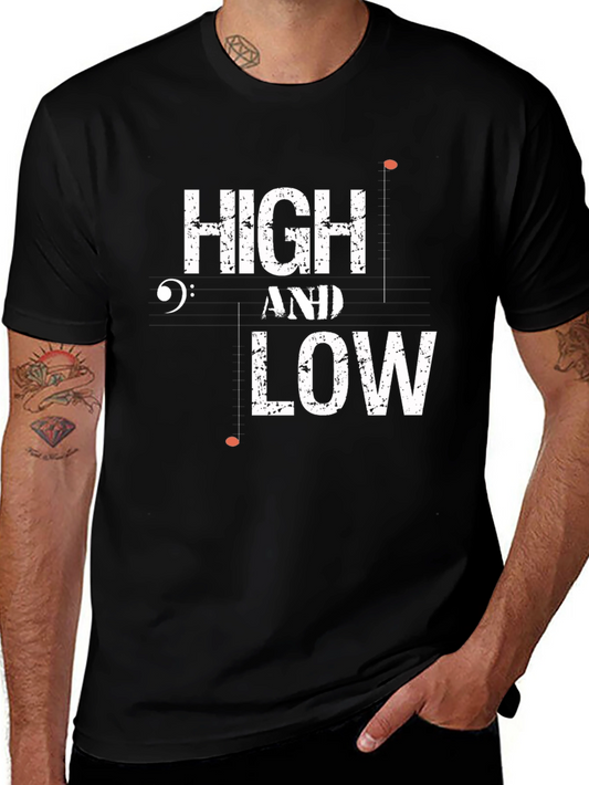 High and Low Music T-Shirt