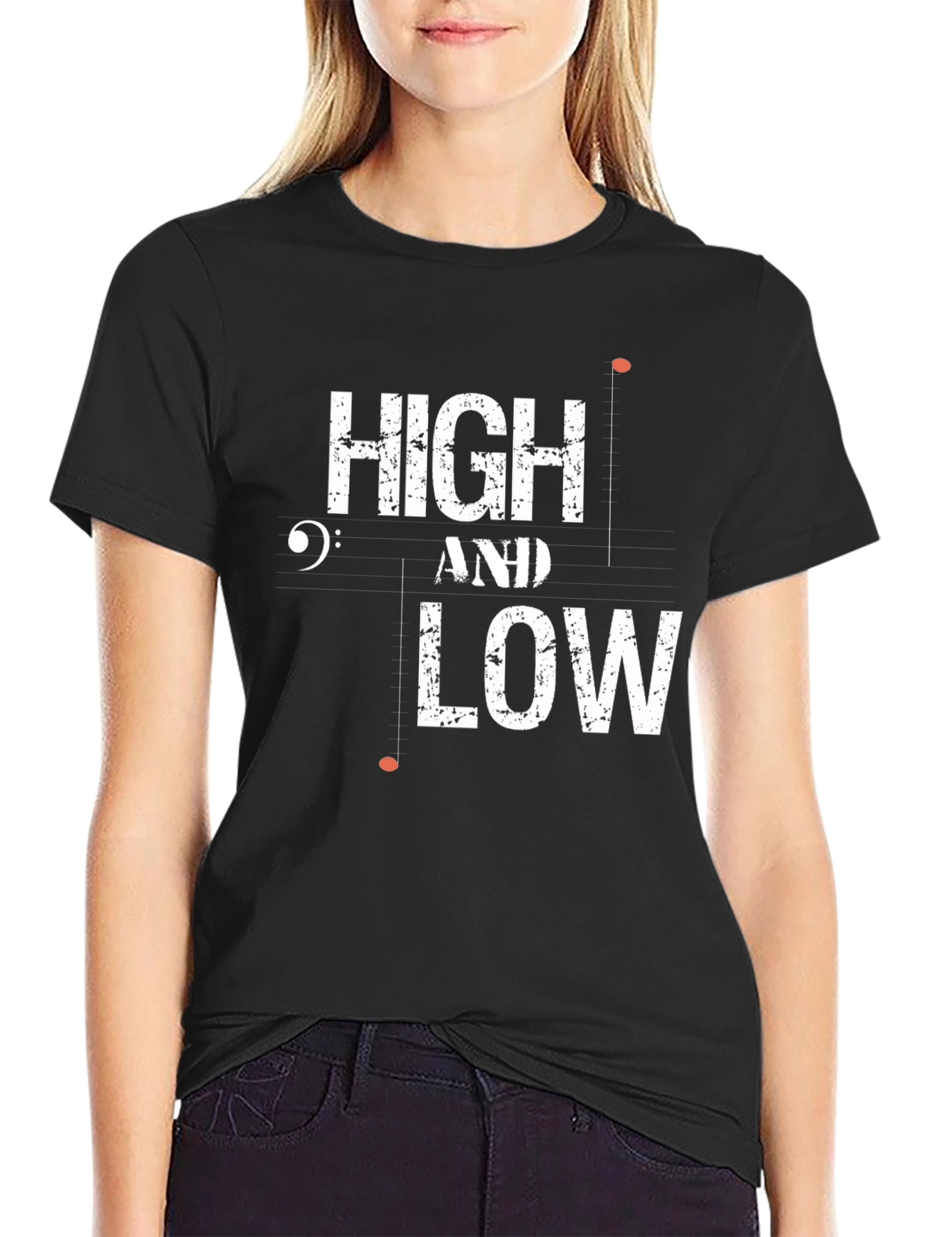 High and Low Music T-Shirt