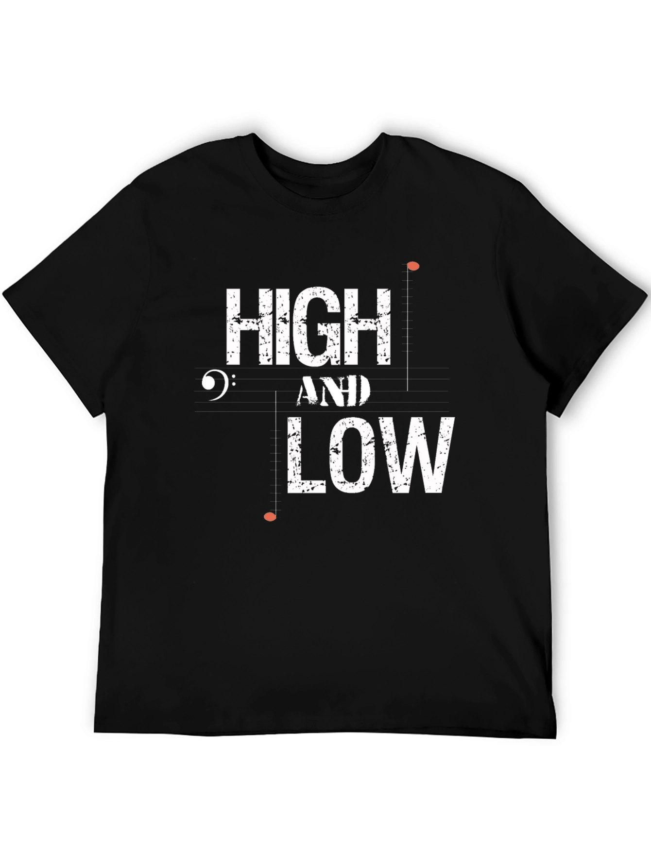 High and Low Music T-Shirt