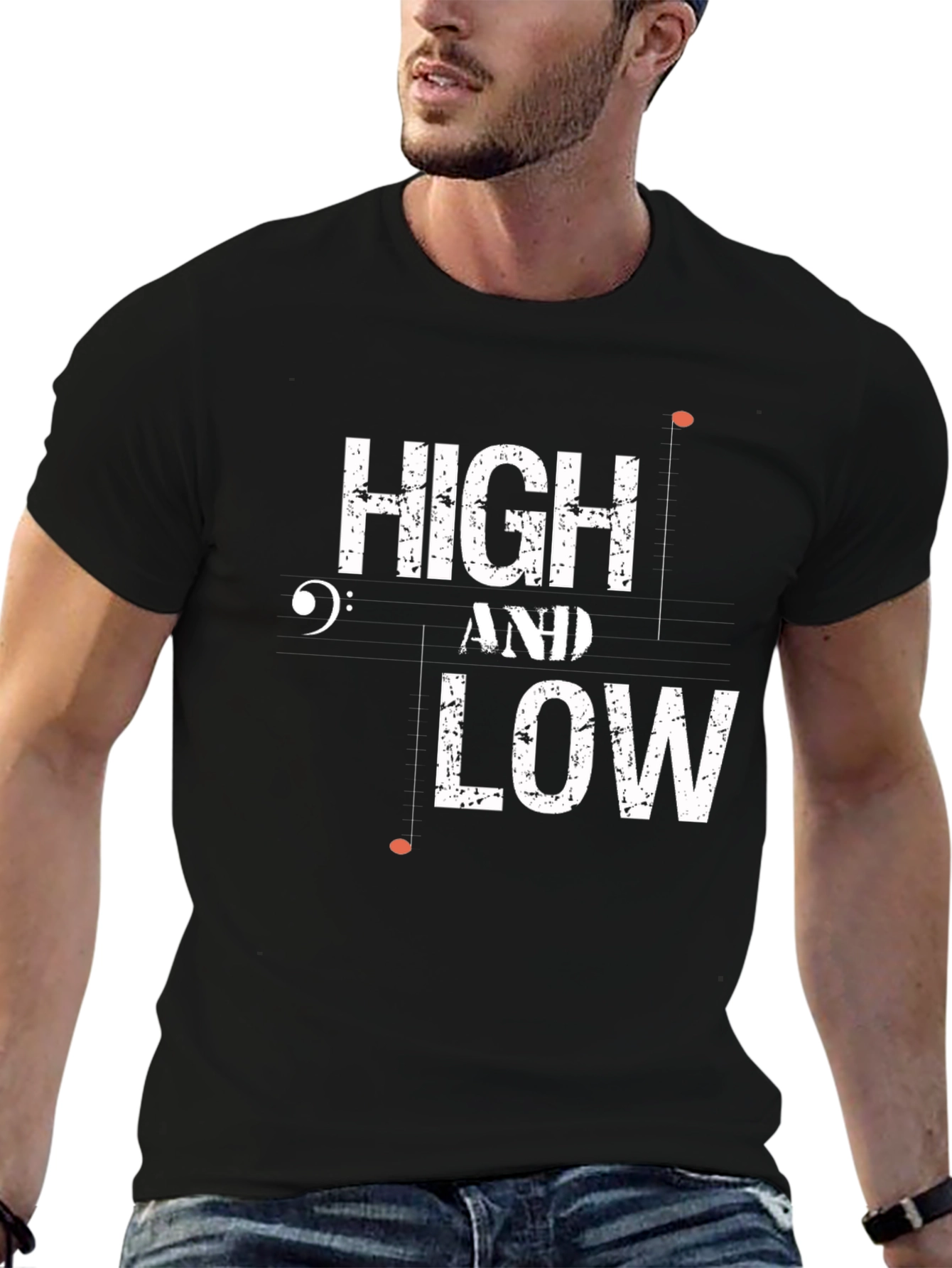 High and Low Music T-Shirt