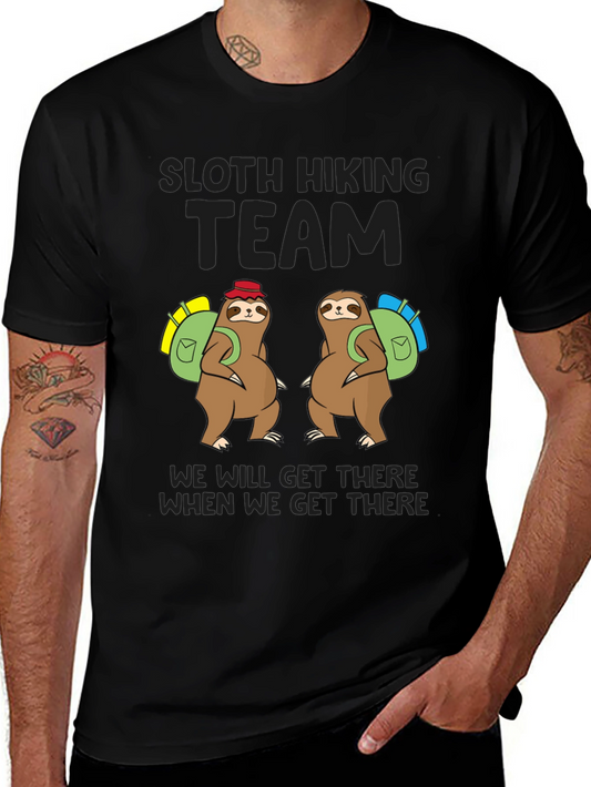 Sloth Hiking Team T-Shirt - Funny Adventure Tee