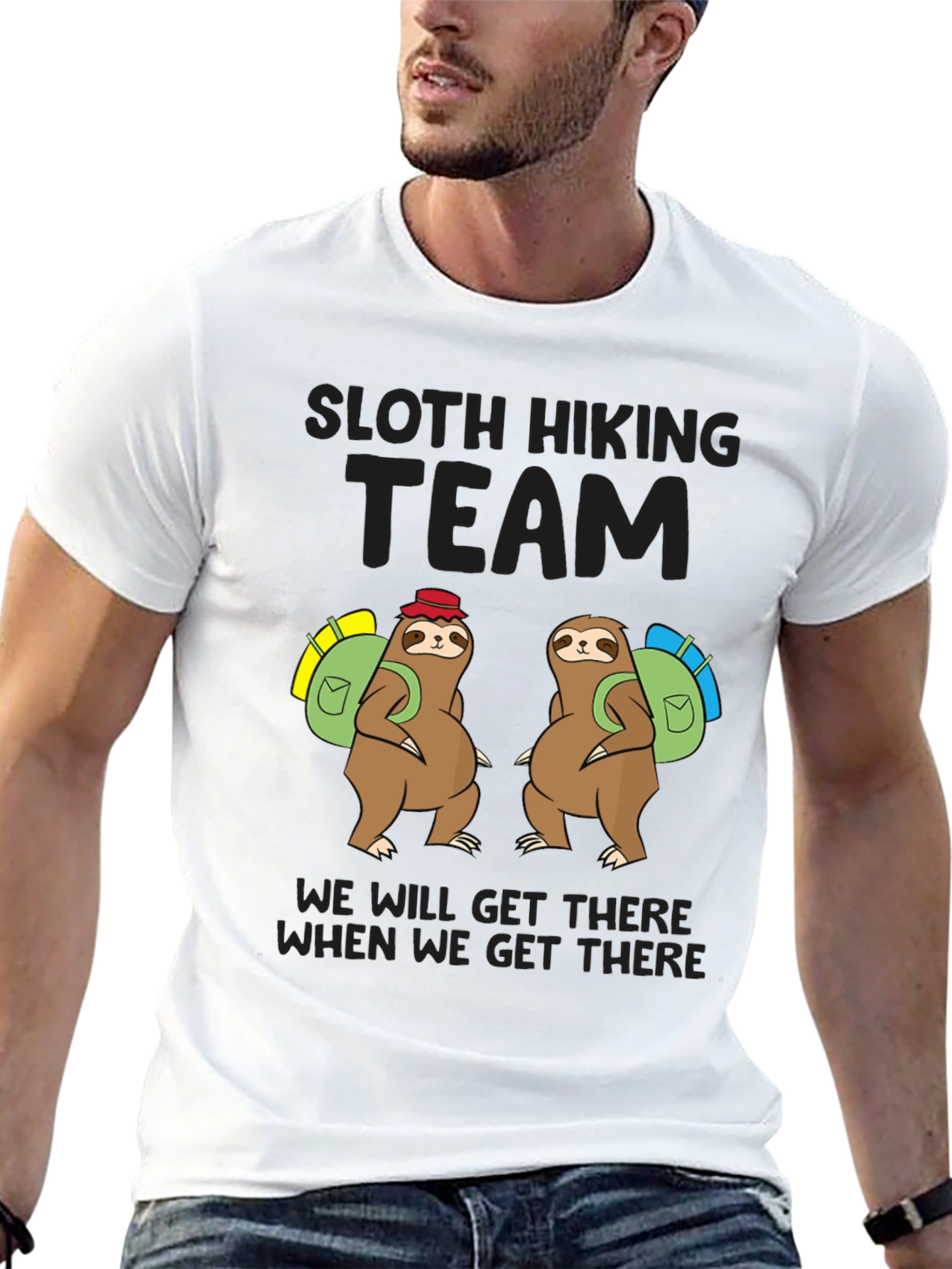 Sloth Hiking Team T-Shirt - Funny Adventure Tee