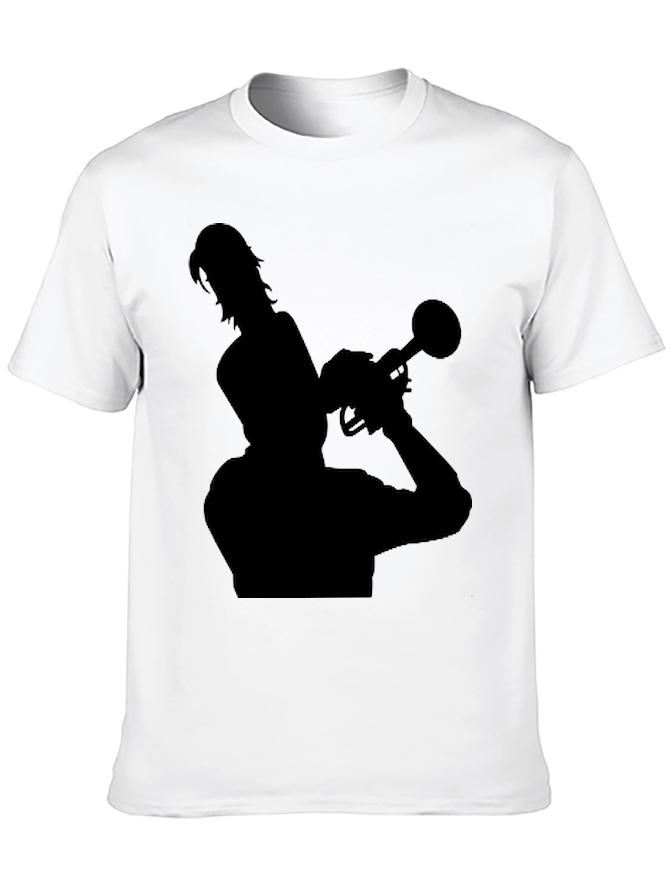 Silhouette Trumpet Player Black T-Shirt