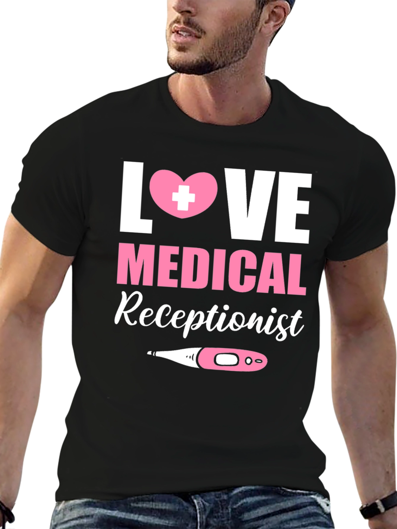 Love Medical Receptionist Graphic T-Shirt