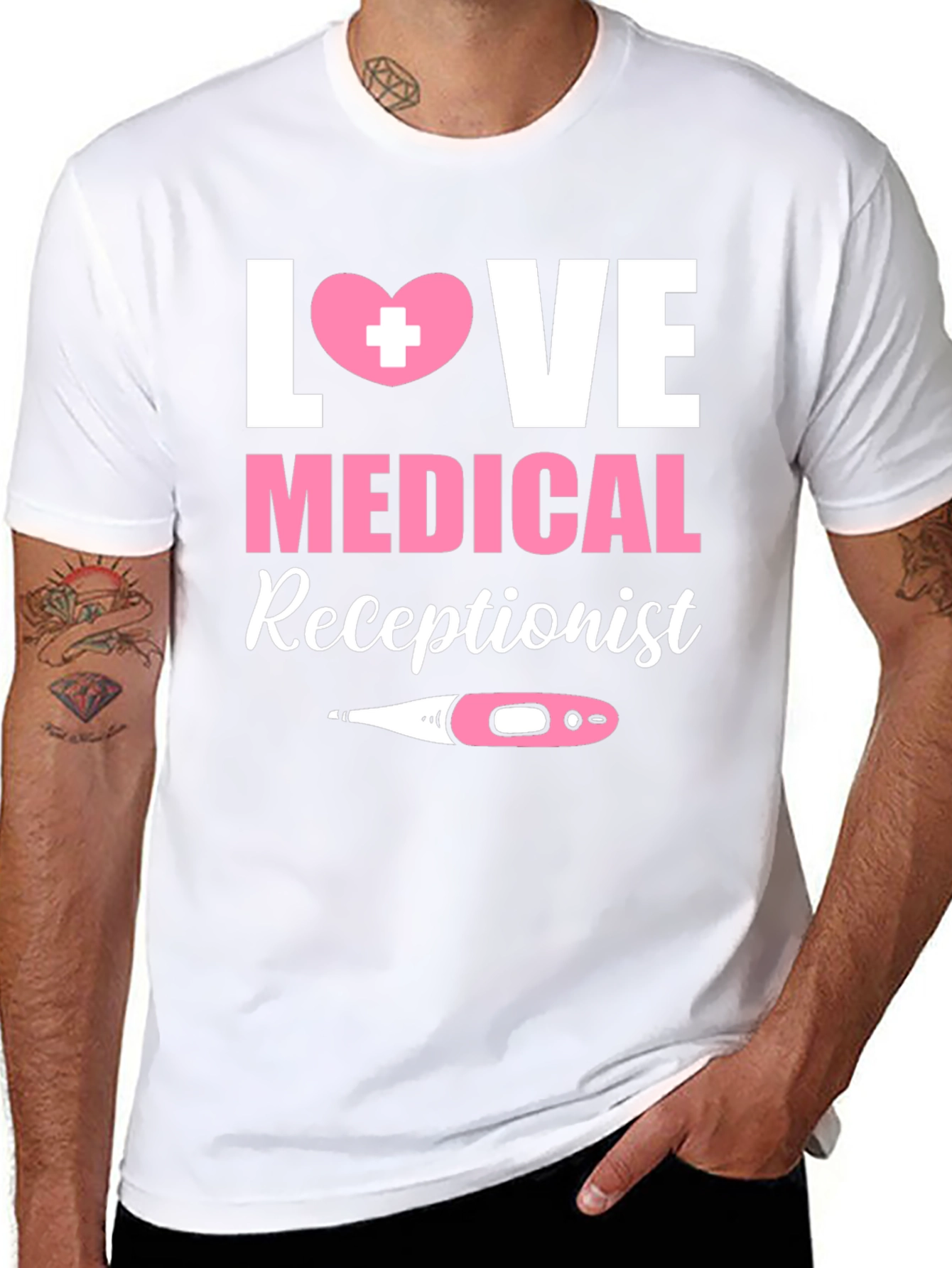 Love Medical Receptionist Graphic T-Shirt