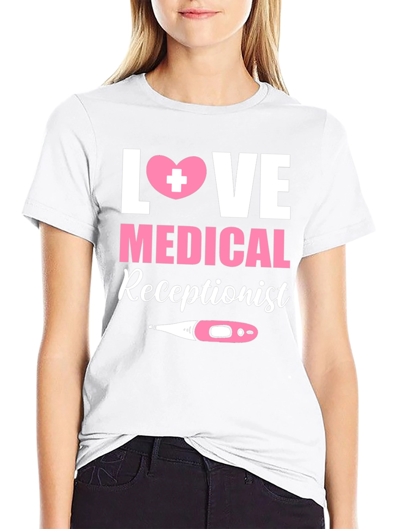 Love Medical Receptionist Graphic T-Shirt