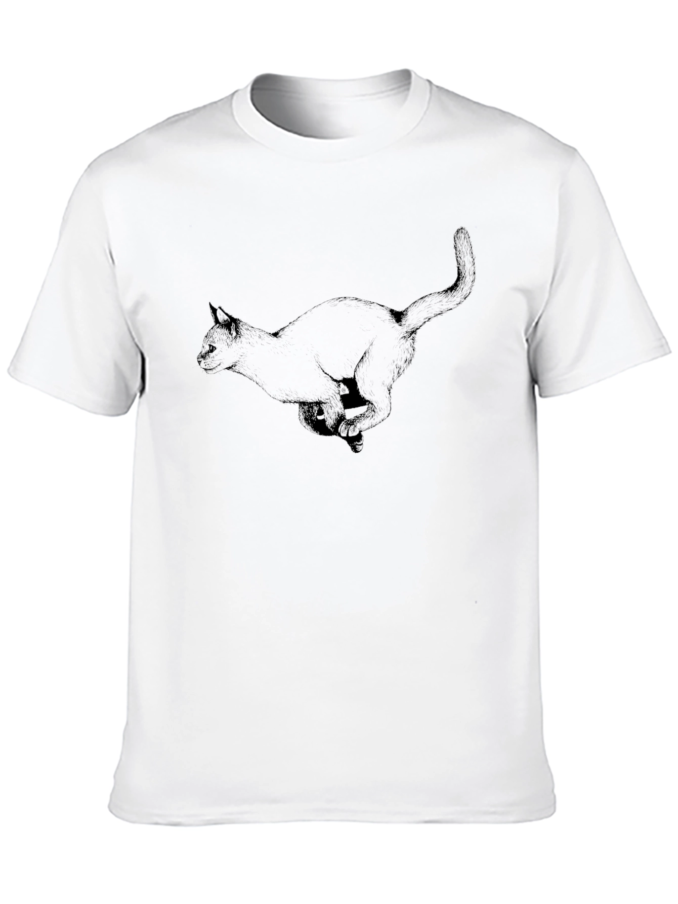 Mens Black Cat Graphic Tee
