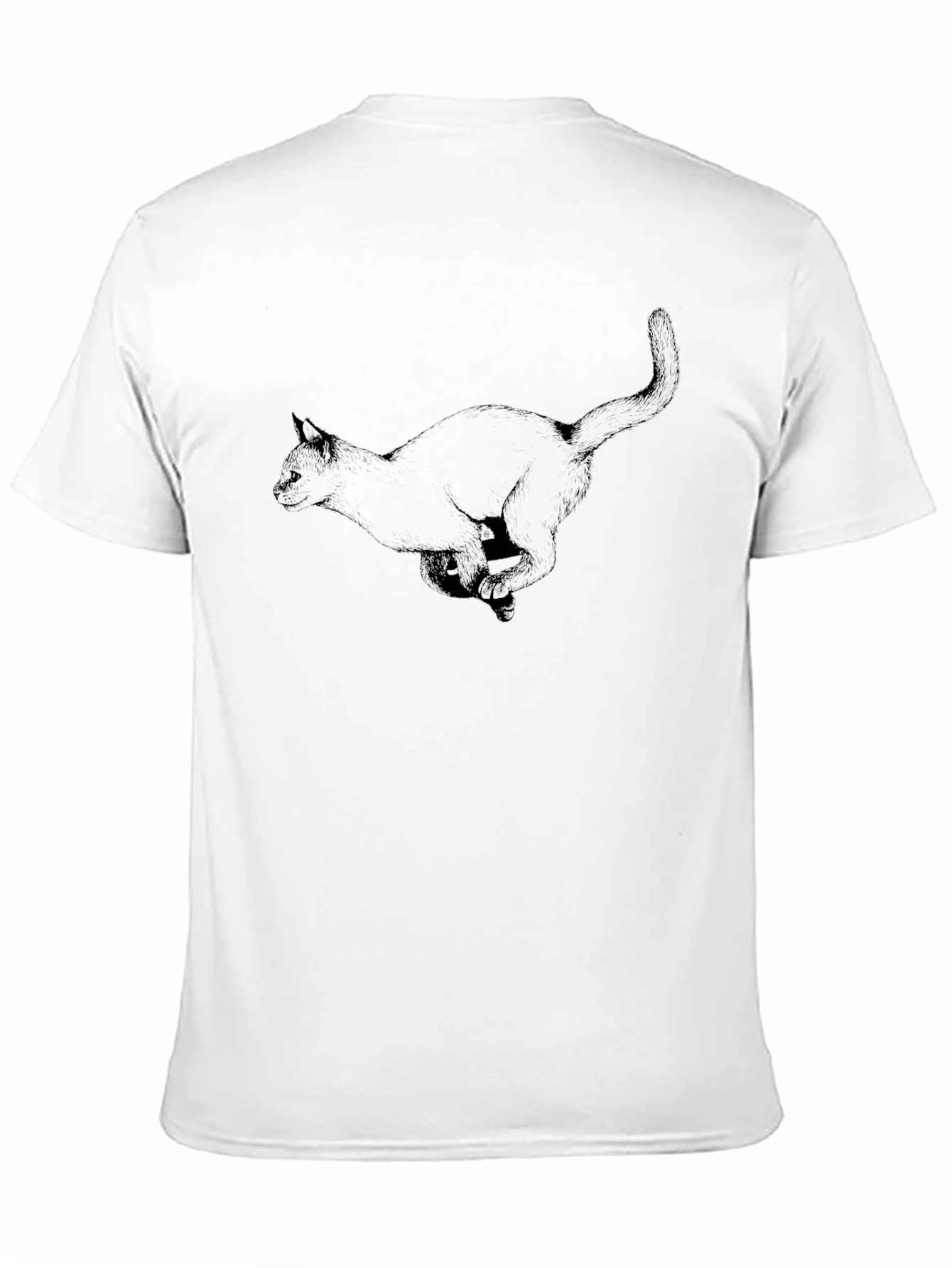 Mens Black Cat Graphic Tee