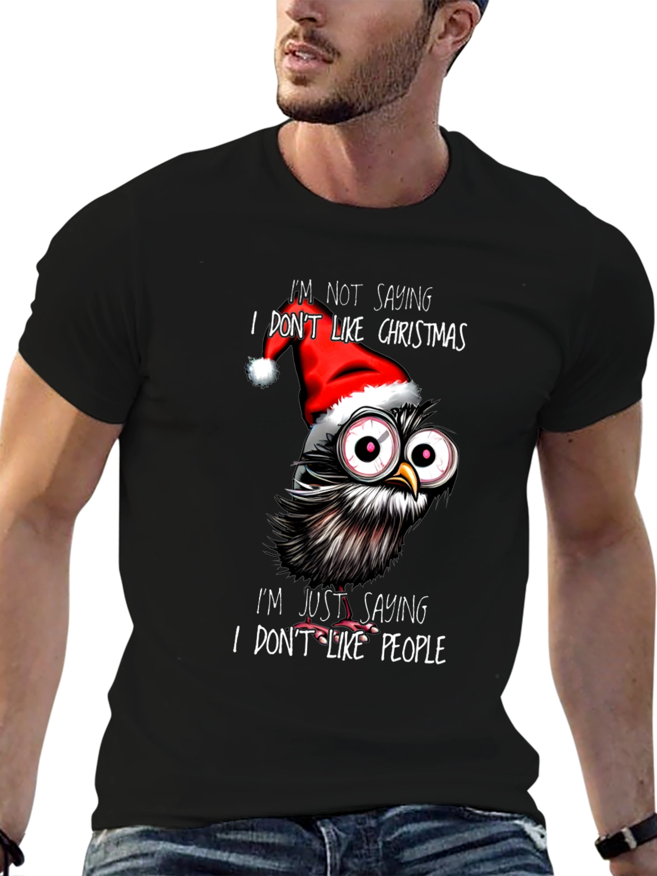 Grumpy Christmas Owl T-Shirt
