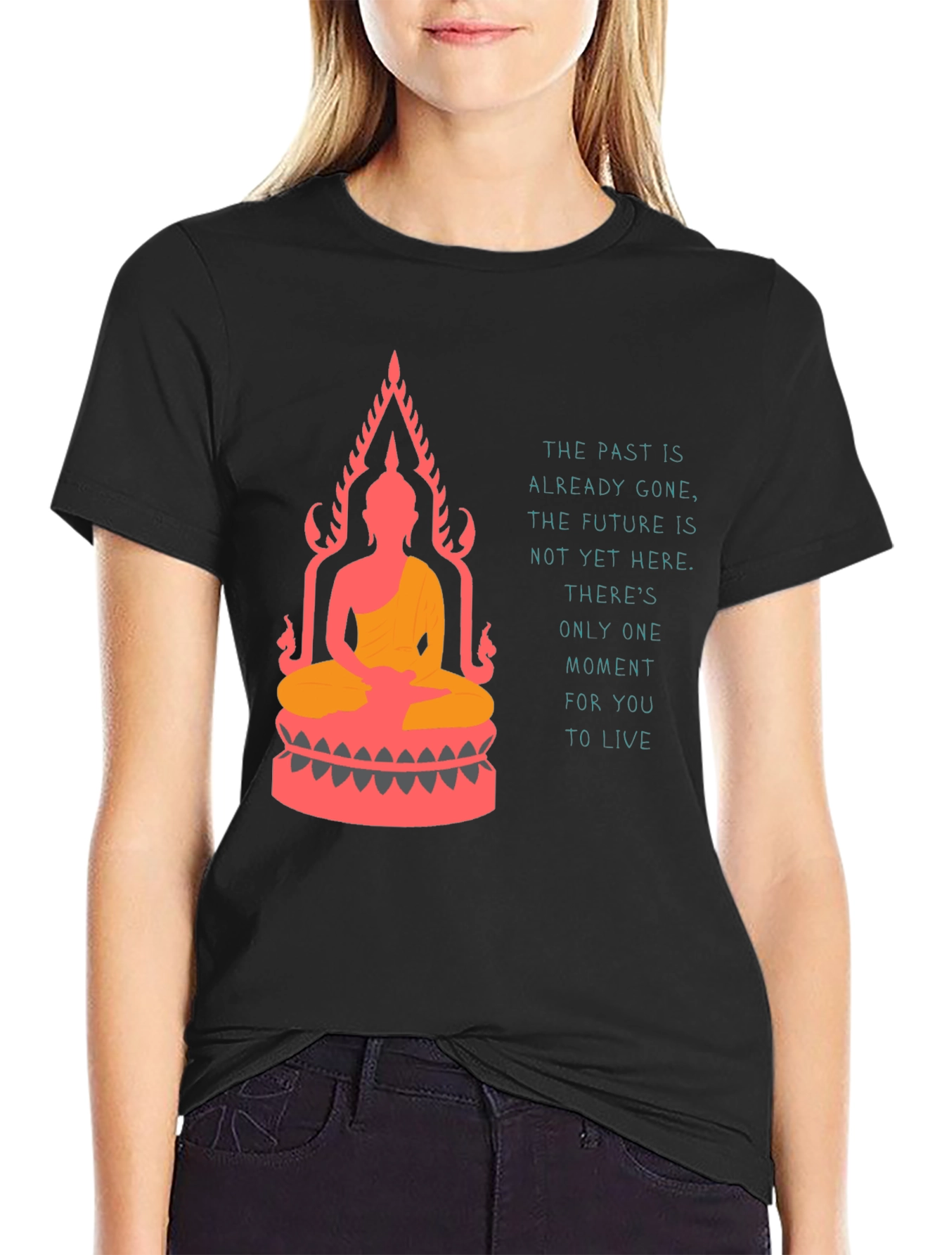Buddha T-Shirt: Live in the Moment Graphic Tee
