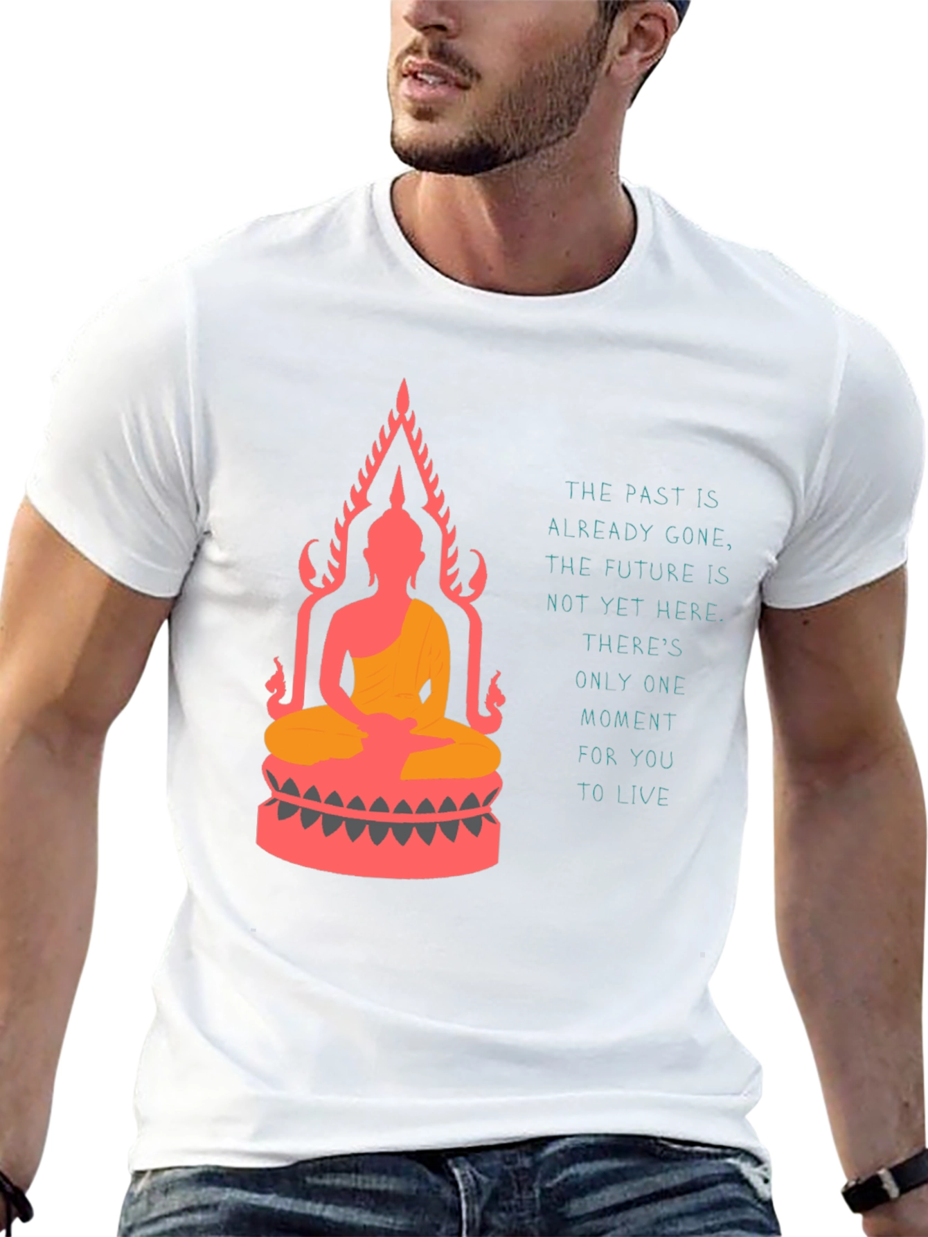 Buddha T-Shirt: Live in the Moment Graphic Tee