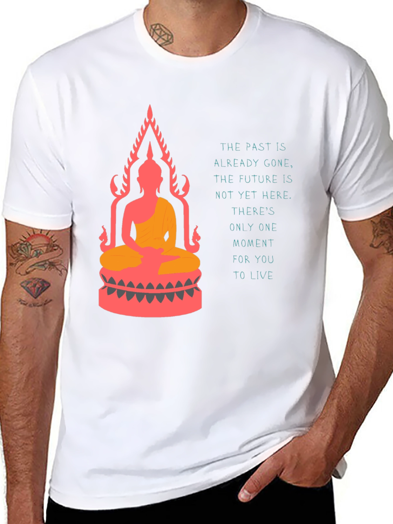 Buddha T-Shirt: Live in the Moment Graphic Tee