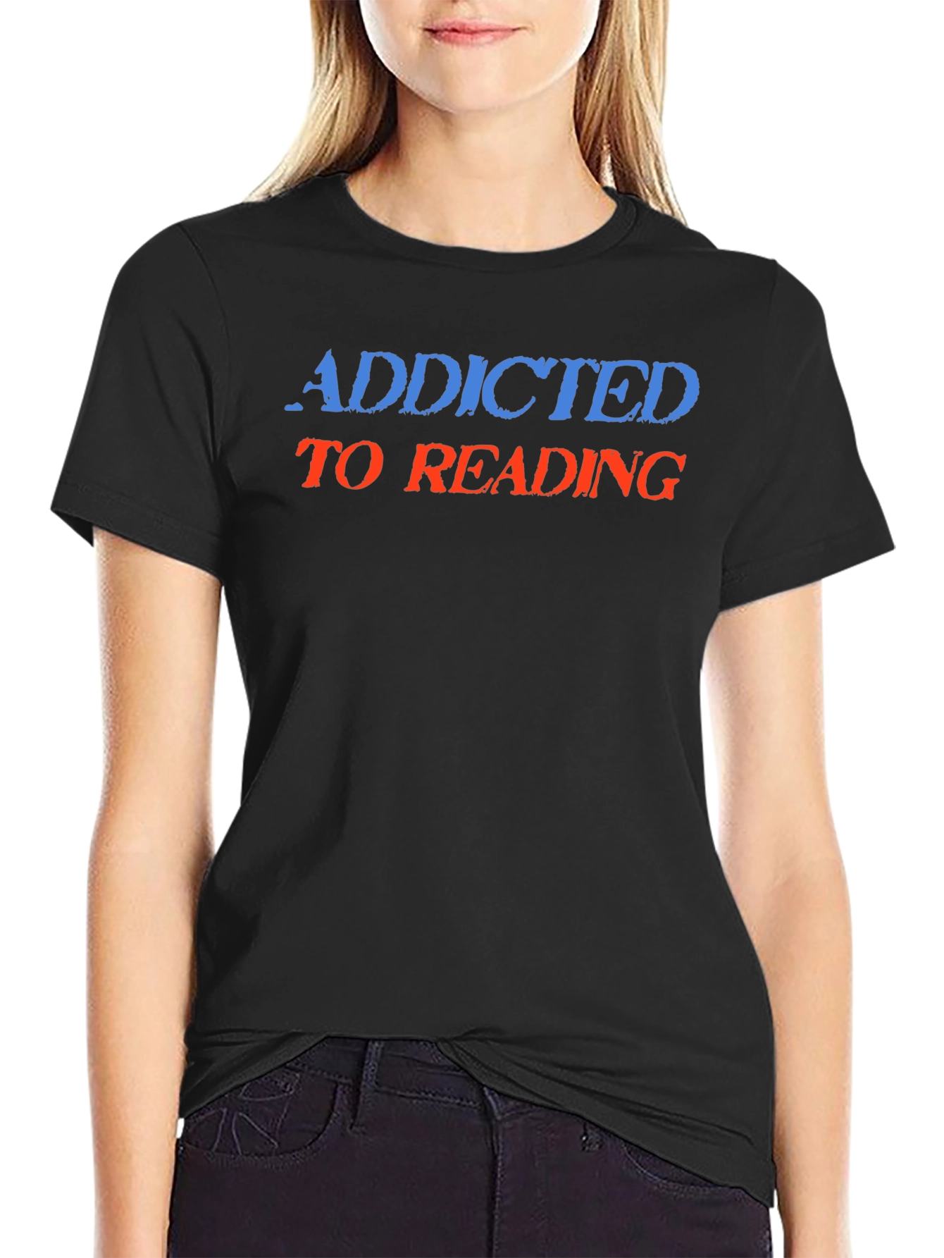 Addicted to Reading Black T-Shirt