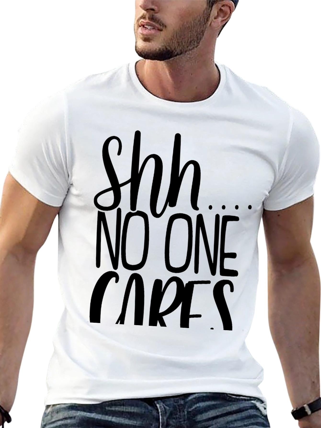 Shh No One Cares Graphic Tee