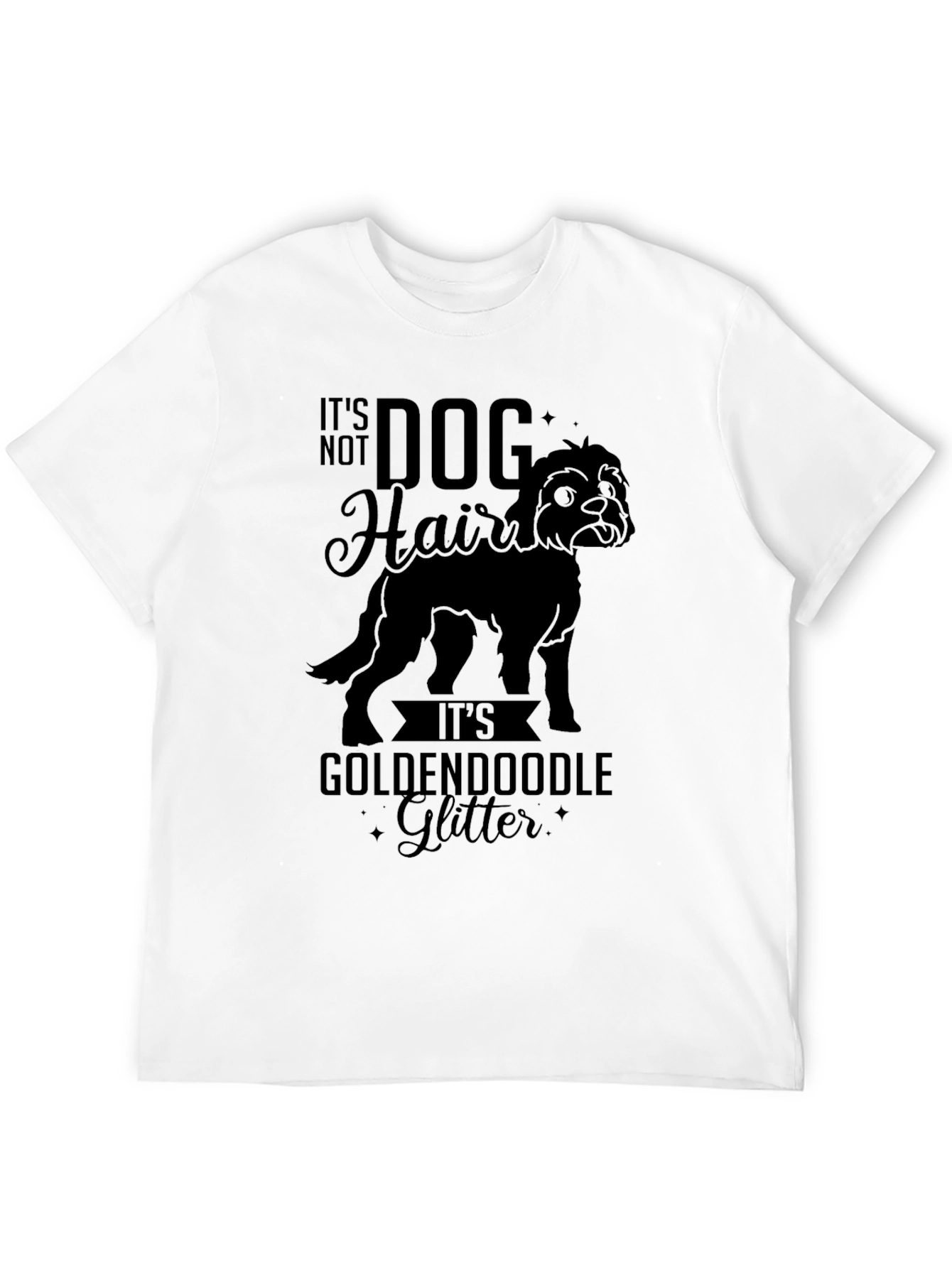 Dog Hair Golden Doodle Glitter Graphic Tee
