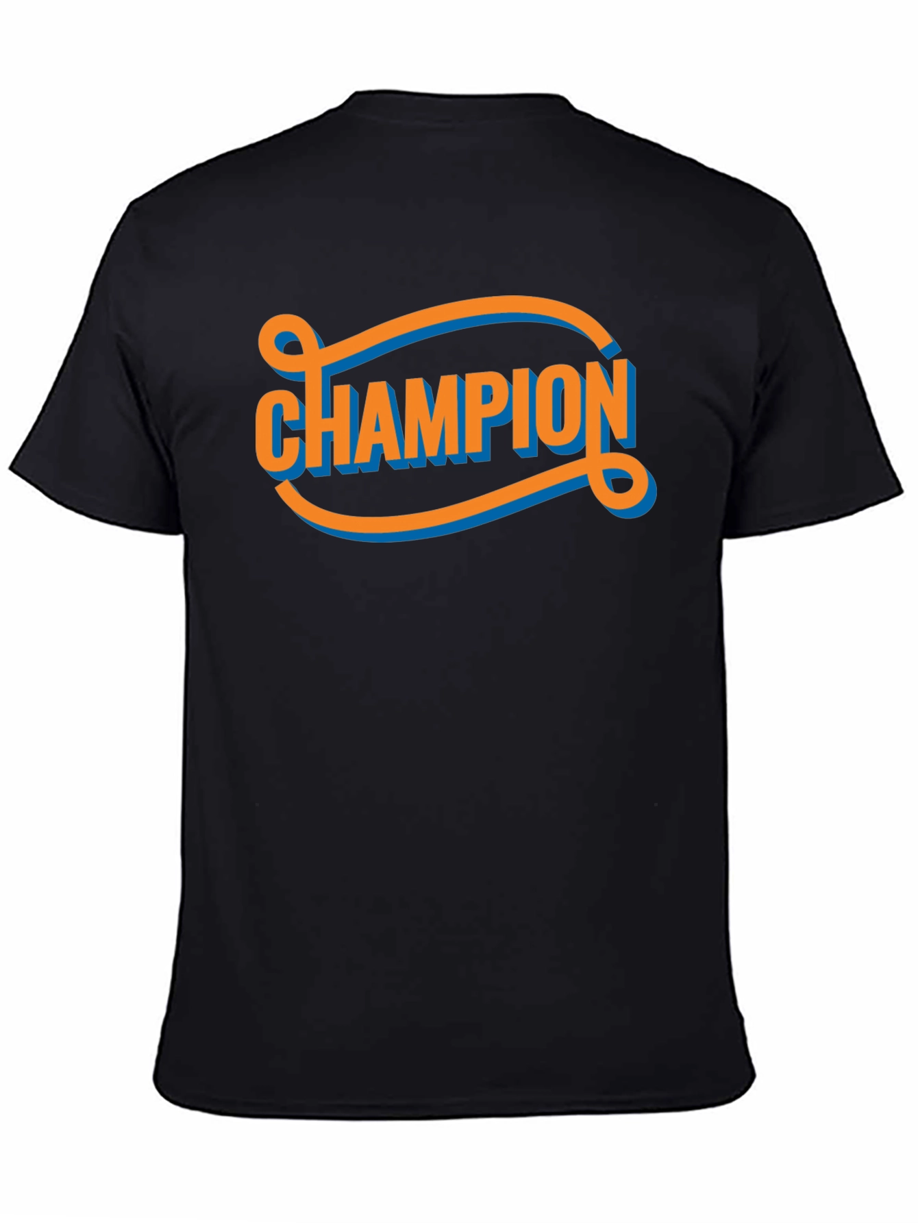 Champion Graphic Tee - Retro Style Black T-Shirt