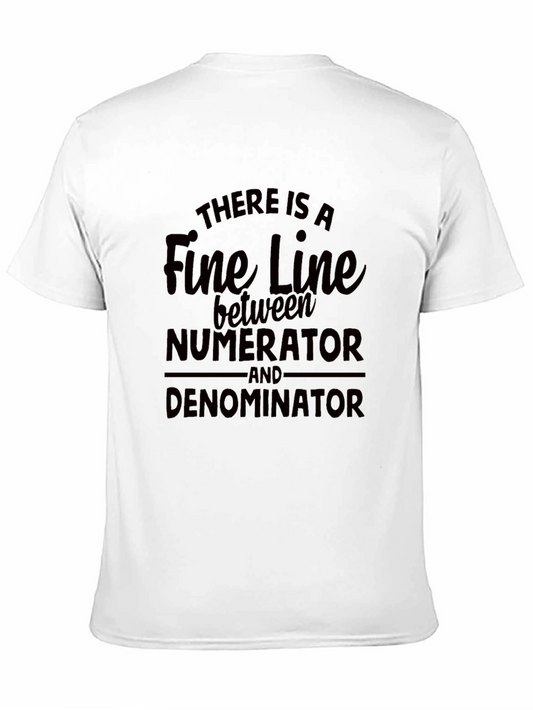 Funny Math T-Shirt - Numerator Denominator Fine Line